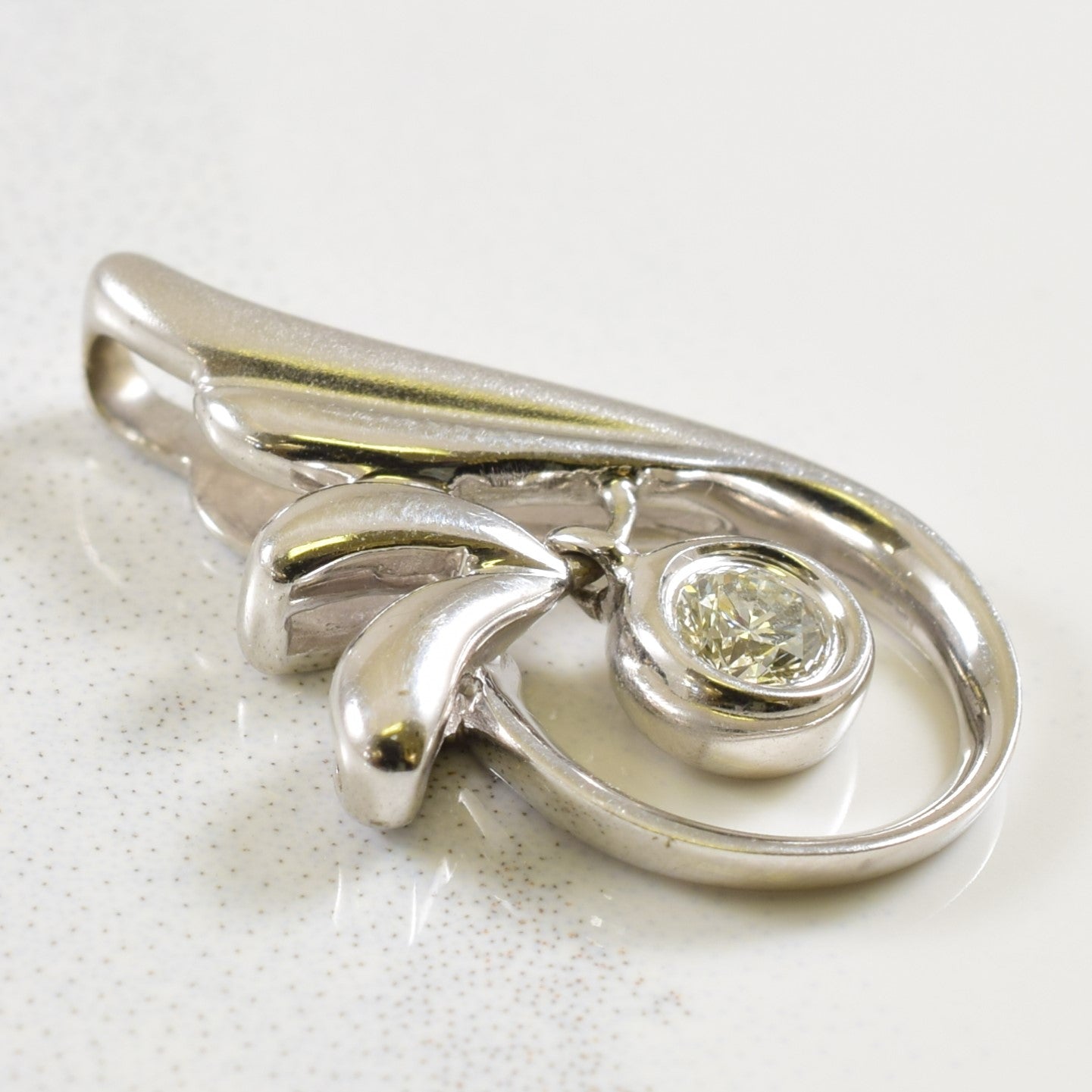 Solitaire Diamond Drop Pendant | 0.10ct |