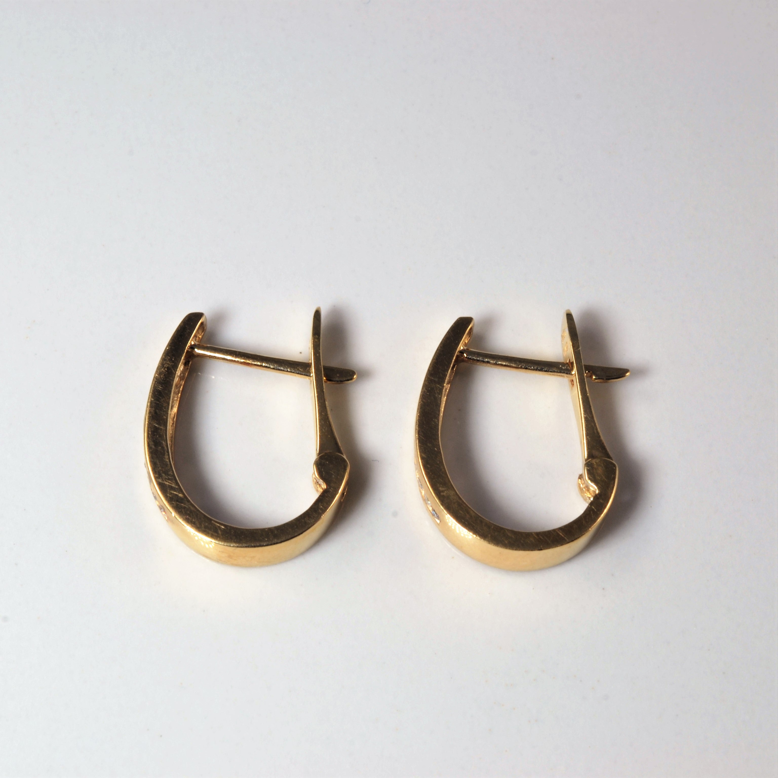 Boucles d'oreilles créoles en diamants | 0,18 ct |