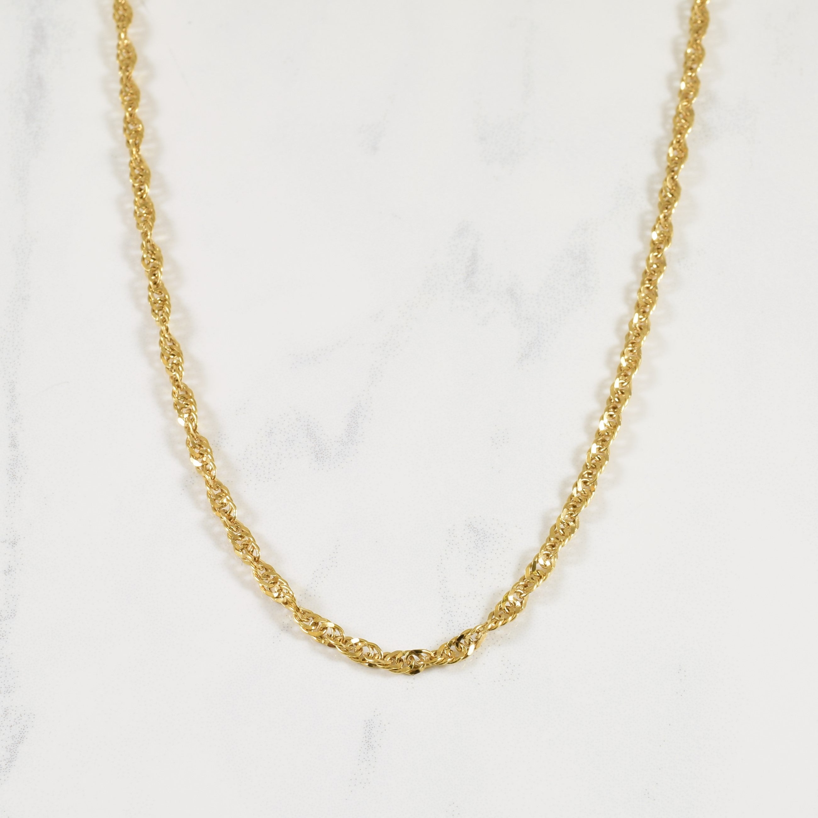 18k Yellow Gold Singapore Chain | 28" |