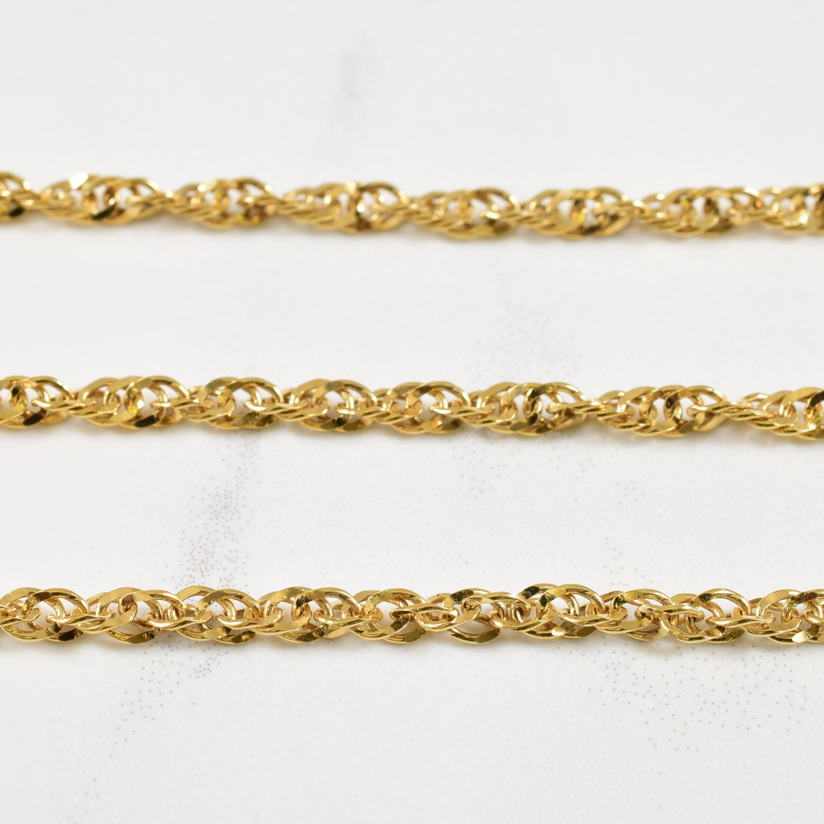 18k Yellow Gold Singapore Chain | 28" |
