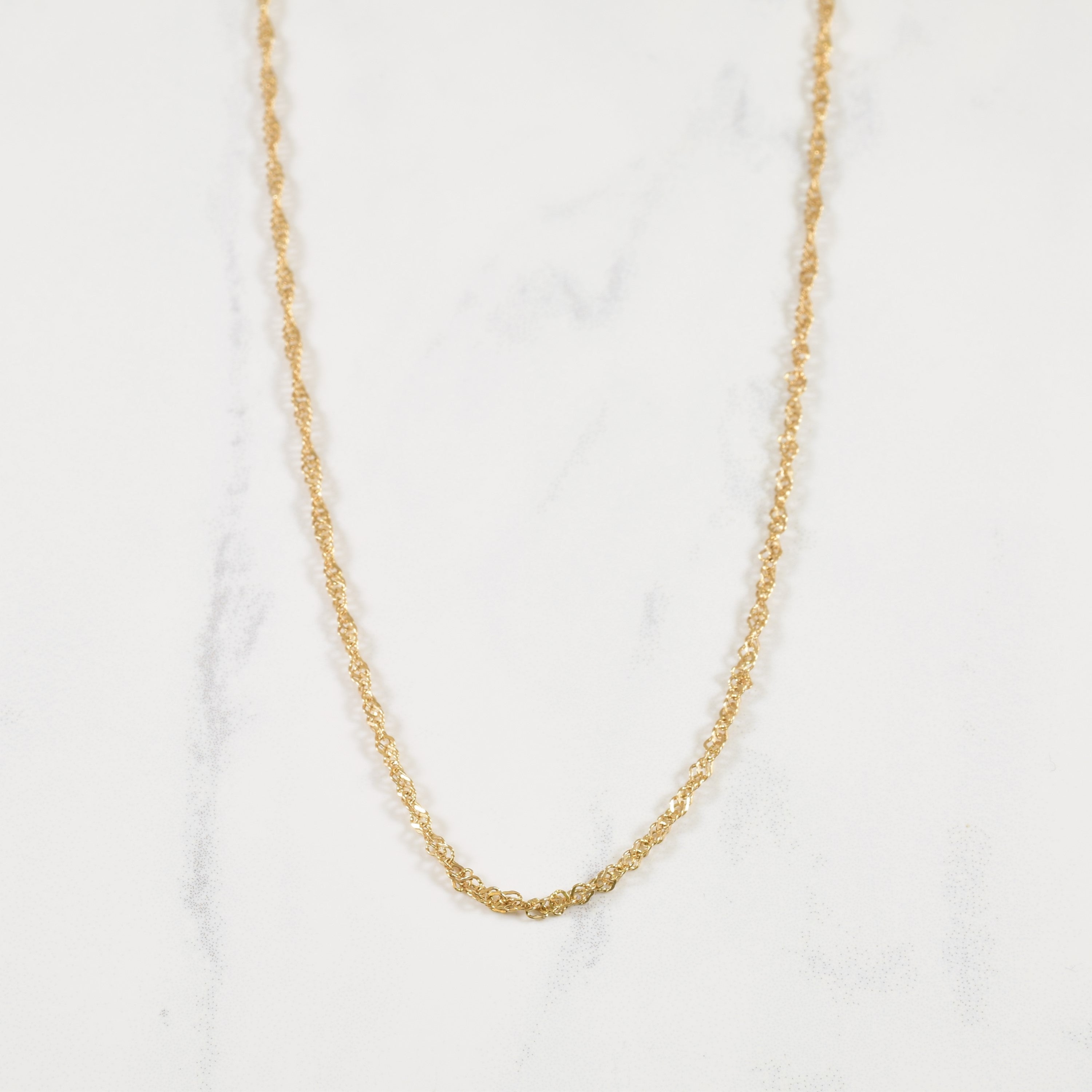 Chaîne Singapour en or jaune 14 carats | 18" |