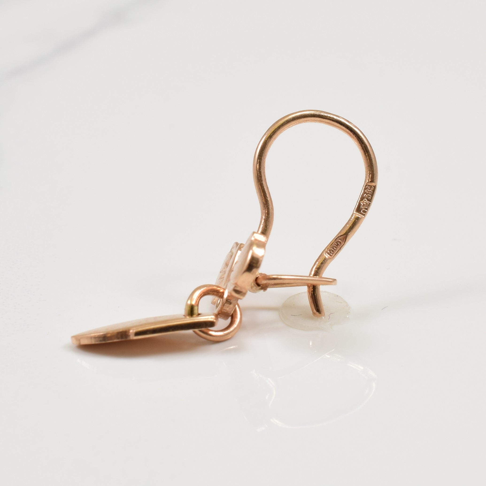 14k Rose Gold Drop Earrings