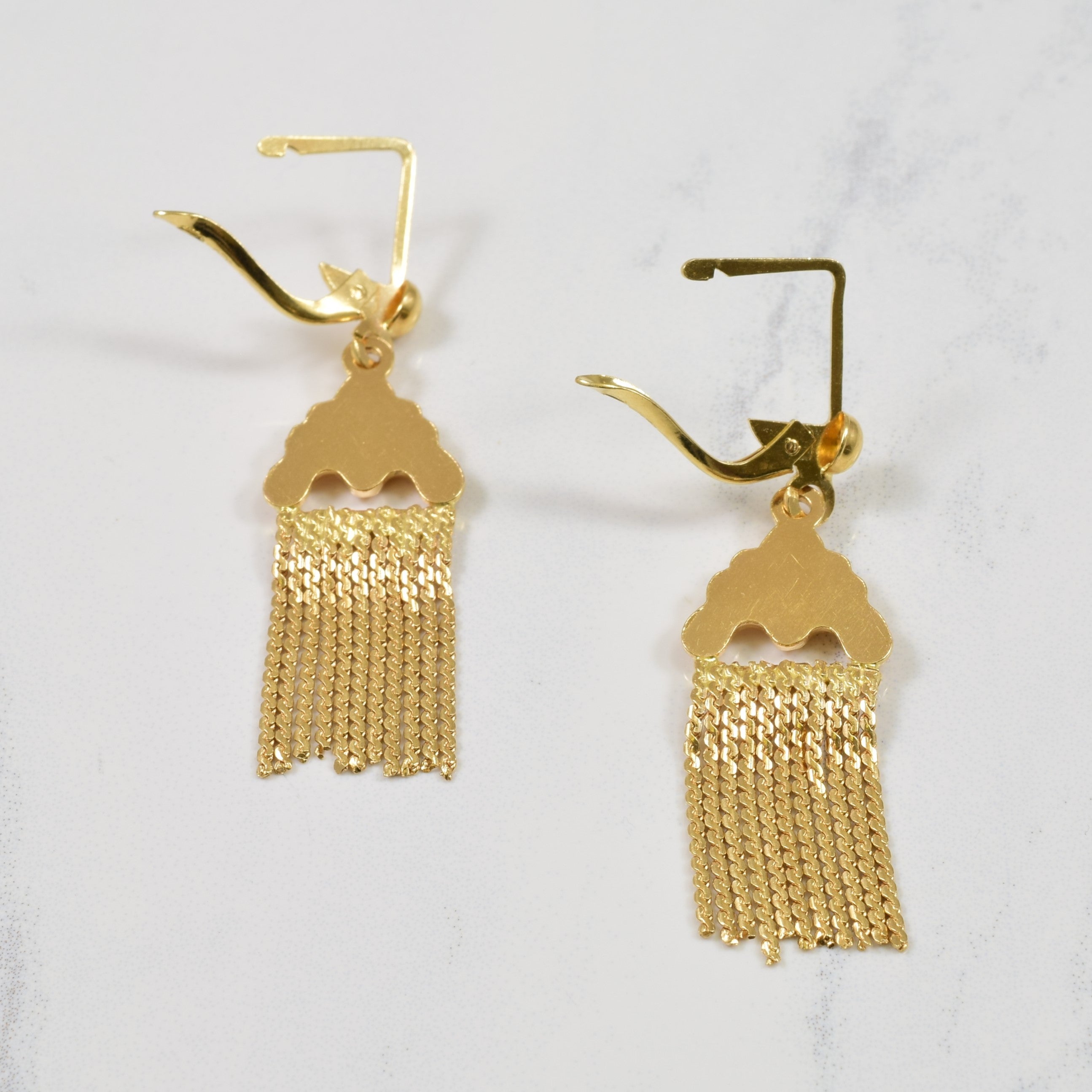 Boucles d'oreilles pendantes en or jaune 18 carats