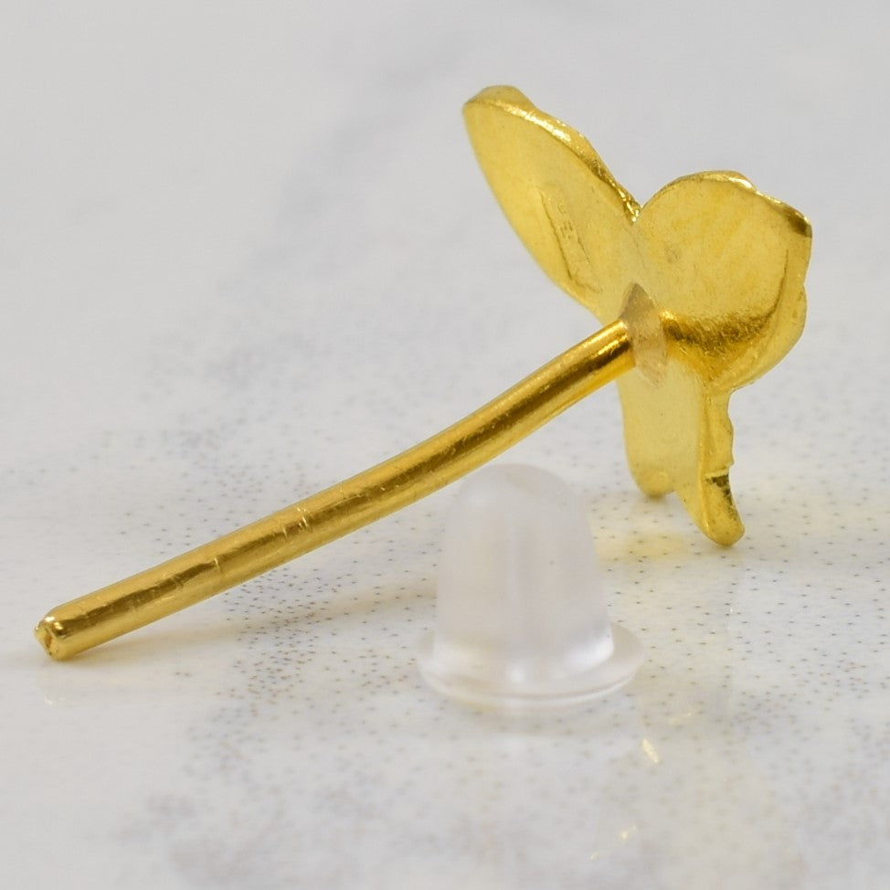 Boucles d'oreilles papillon en or jaune 24 carats |