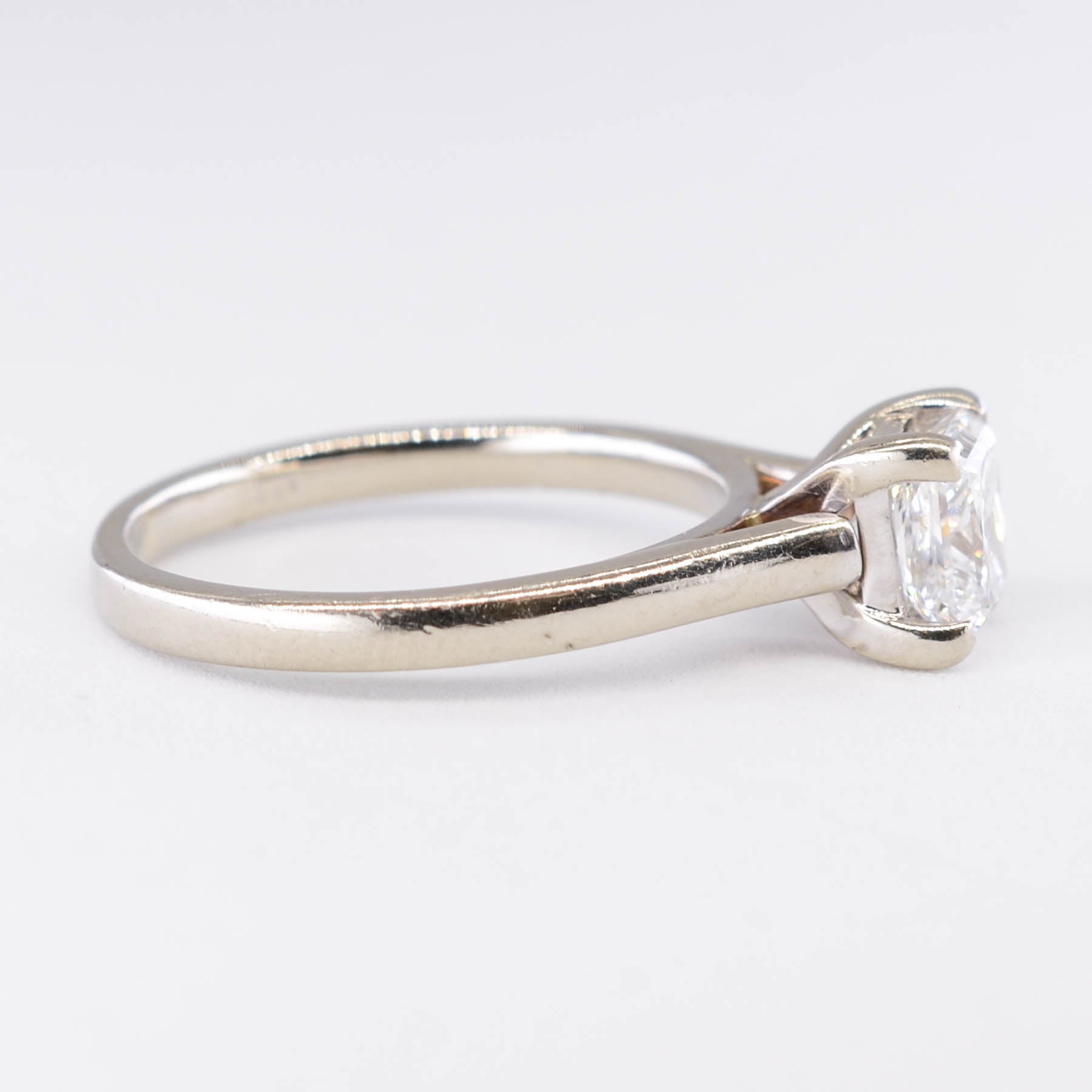 GIA Certified Solitaire Princess Diamond Engagement Ring | 1.01ct SI1 E | SZ 5.25 |