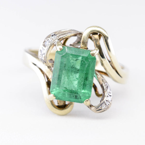 Emerald and Diamond Ring | 1.84ct, 0.06ctw | SZ 6.75 |