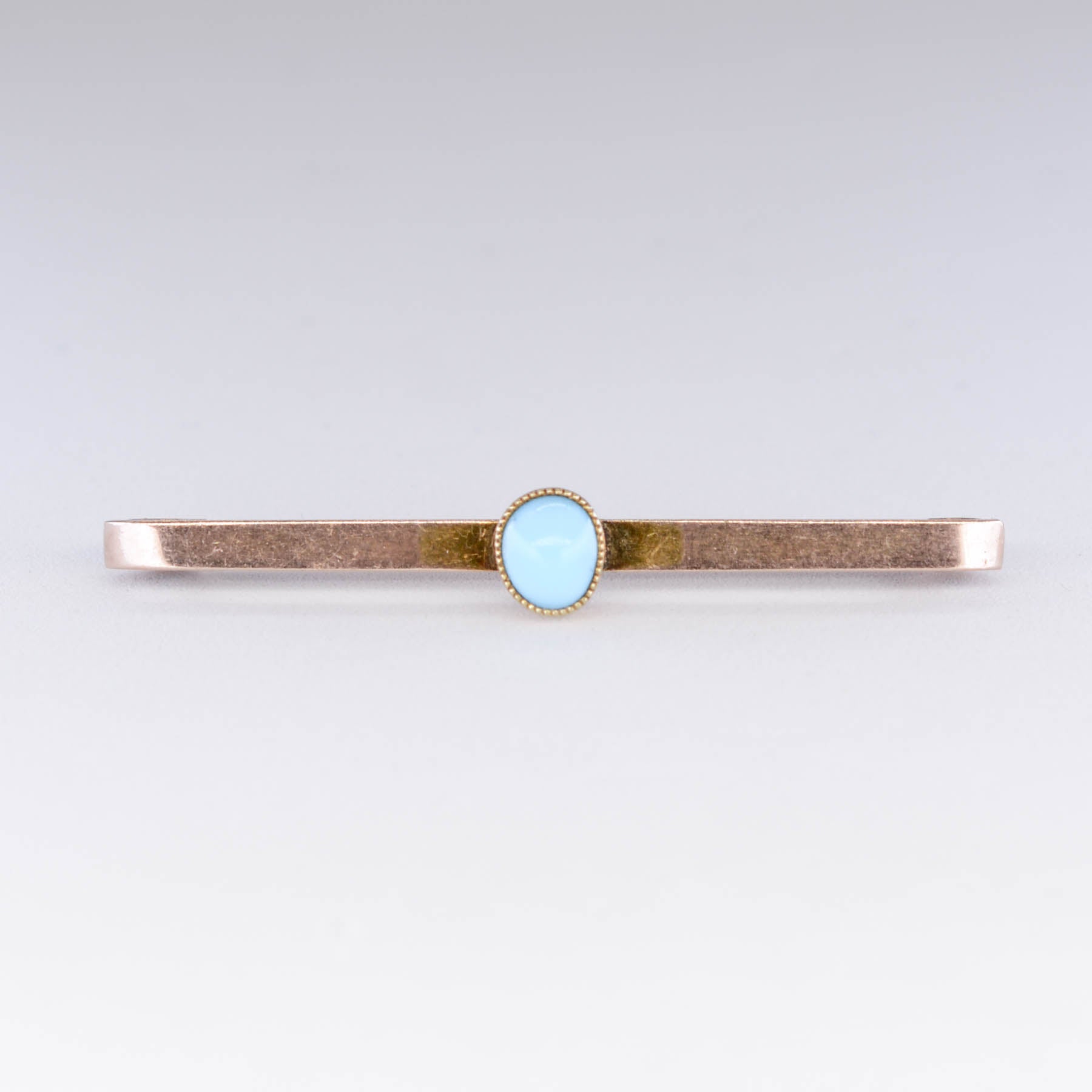Vintage 9k Turquoise Cabochon Brooch | 0.26ct |