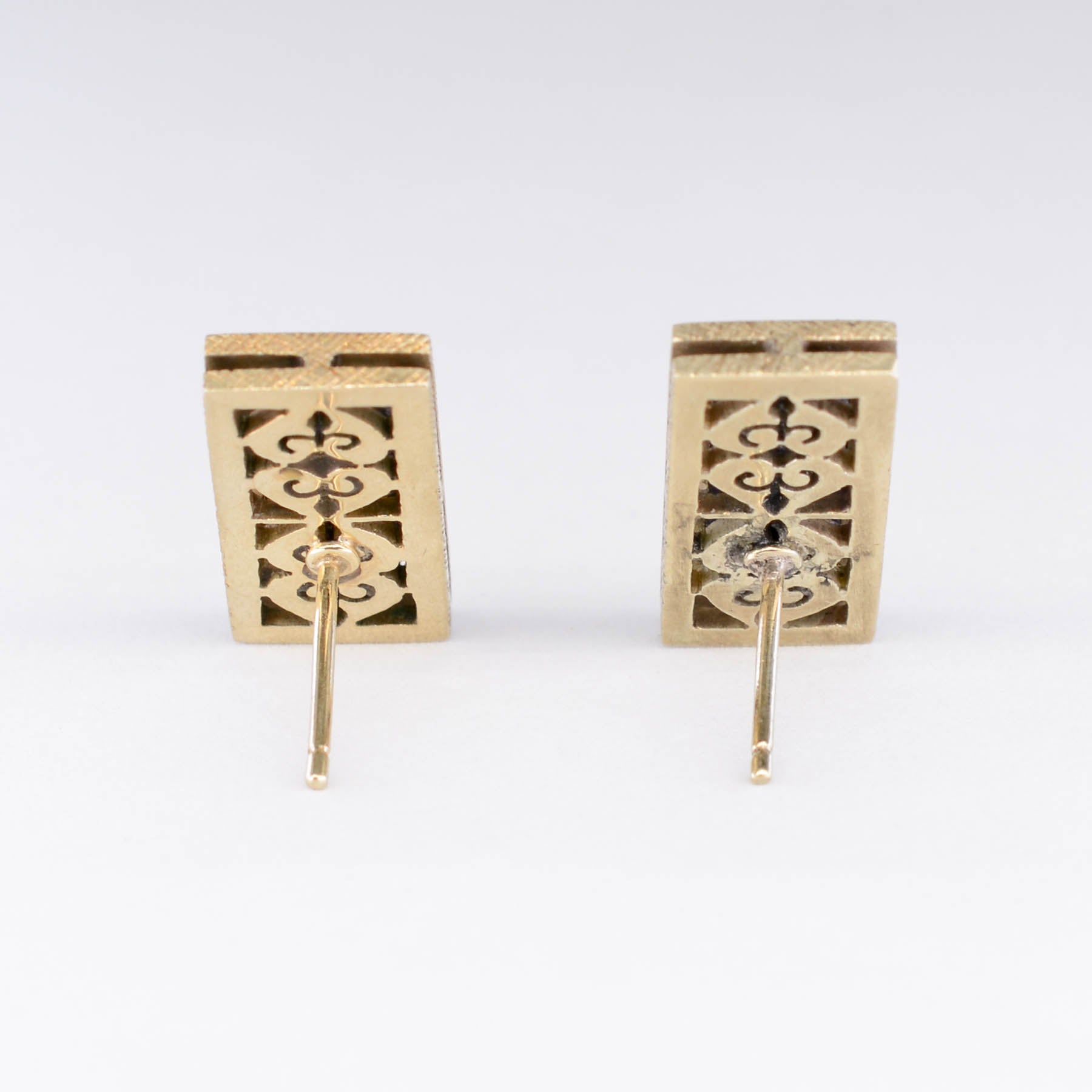Flat Cut Lapis Lazuli Earrings | 3.00ctw |