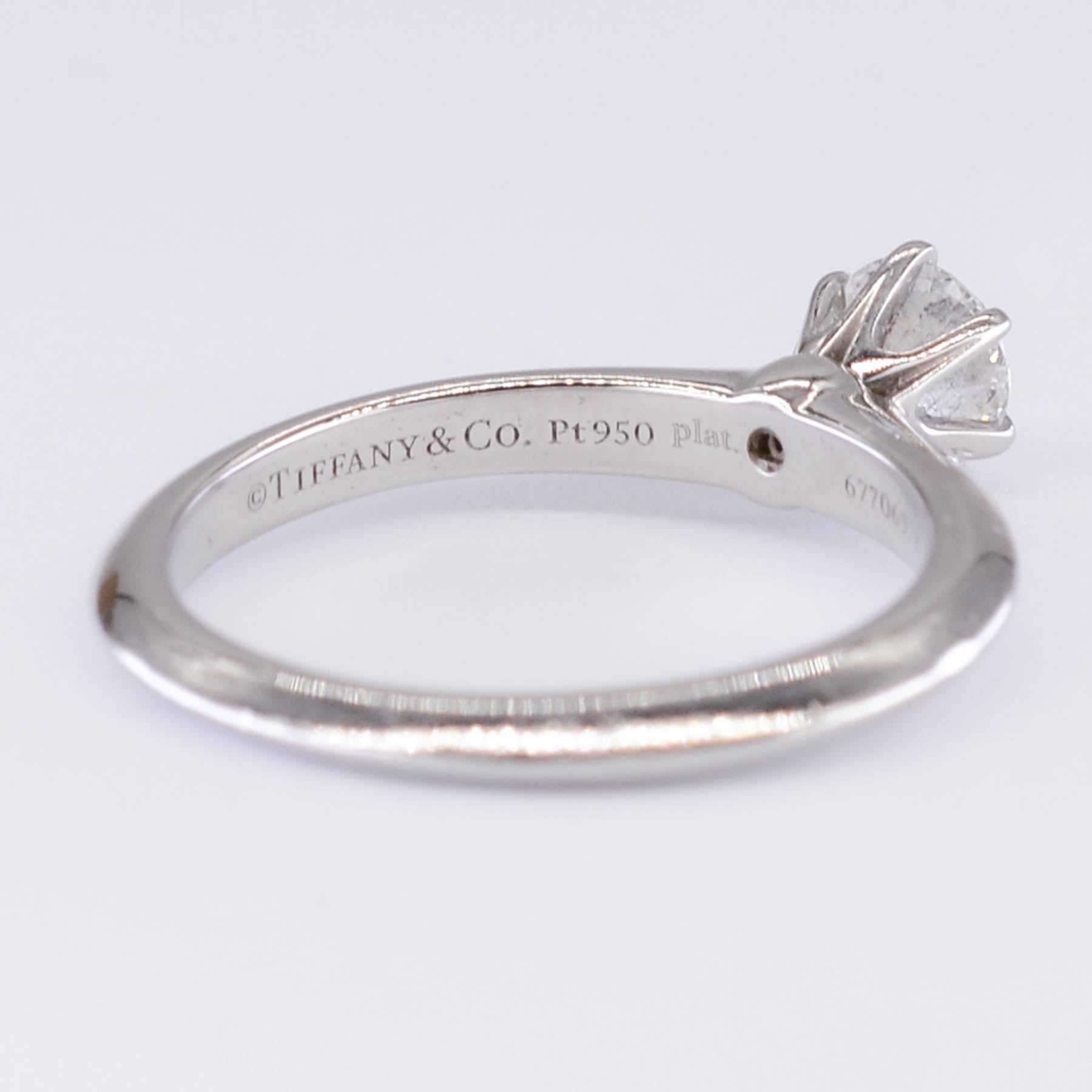 Tiffany & Co.' Canadian Diamond Engagement Ring in Platinum | 0.38ct VS2 F Ex | SZ 4.75 |