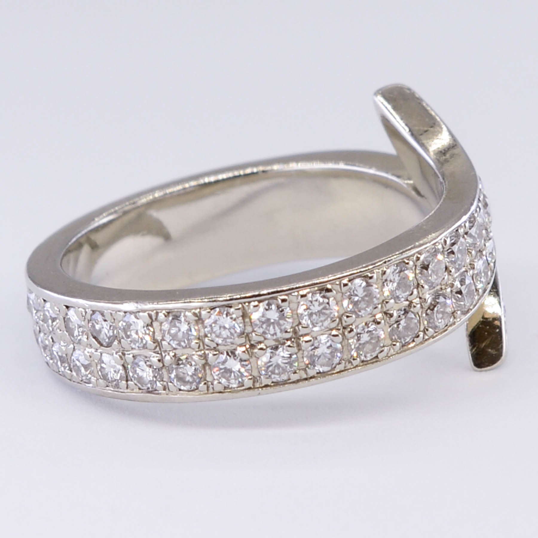 Bague d'éternité pavée de diamants | 1,50 ct | Taille 6 |