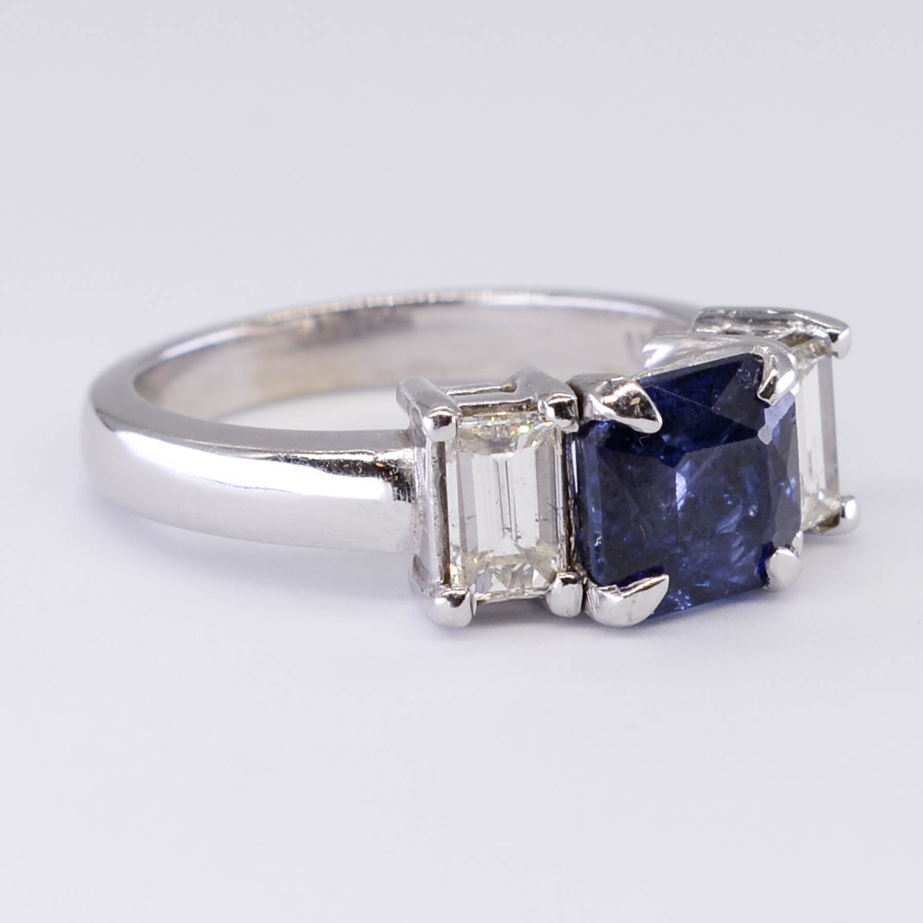 Three Stone GIA Sapphire & Diamond Ring | 2.50ct, 1.00ctw | SZ 6.25 |