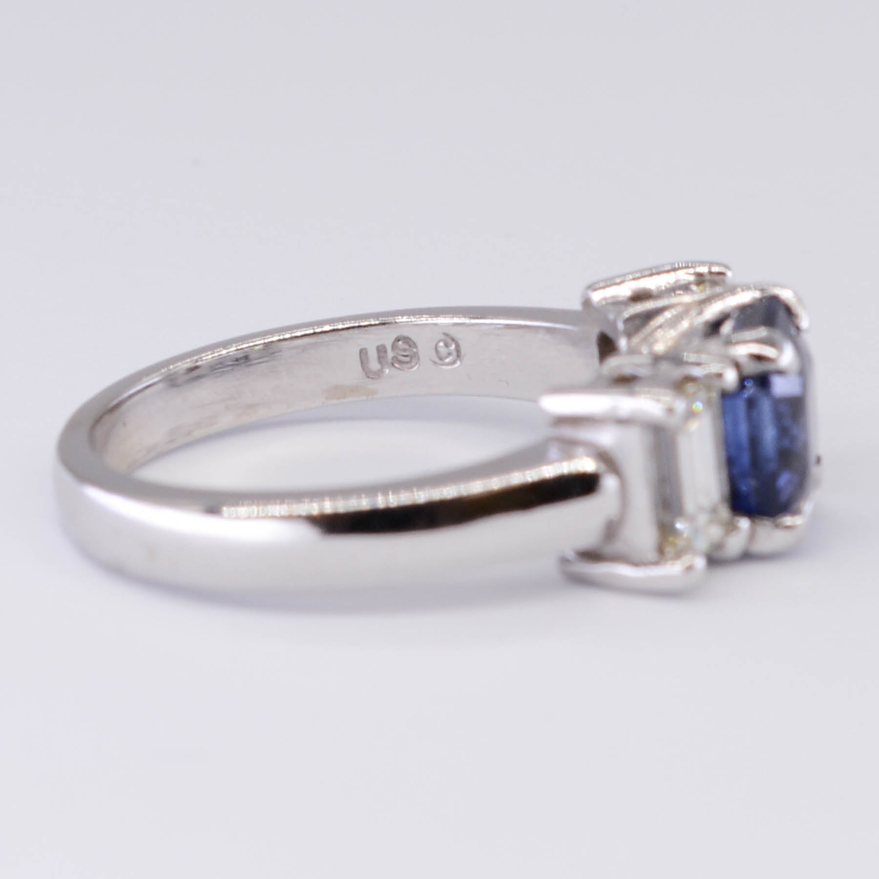 Three Stone GIA Sapphire & Diamond Ring | 2.50ct, 1.00ctw | SZ 6.25 |