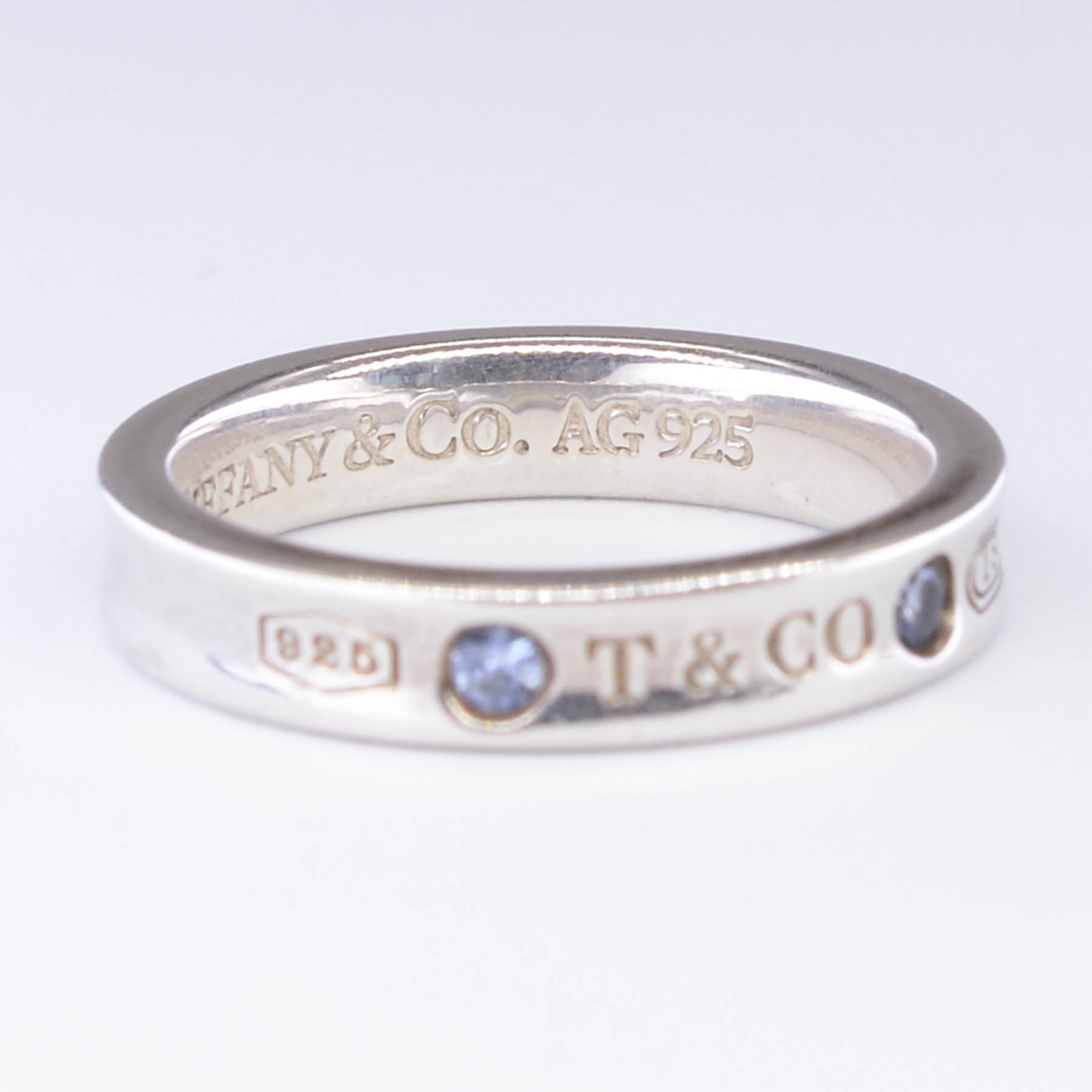 Tiffany & Co.' 1837 Collection Sterling Silver Ring with Sapphires | 0.05ctw | SZ 7.5