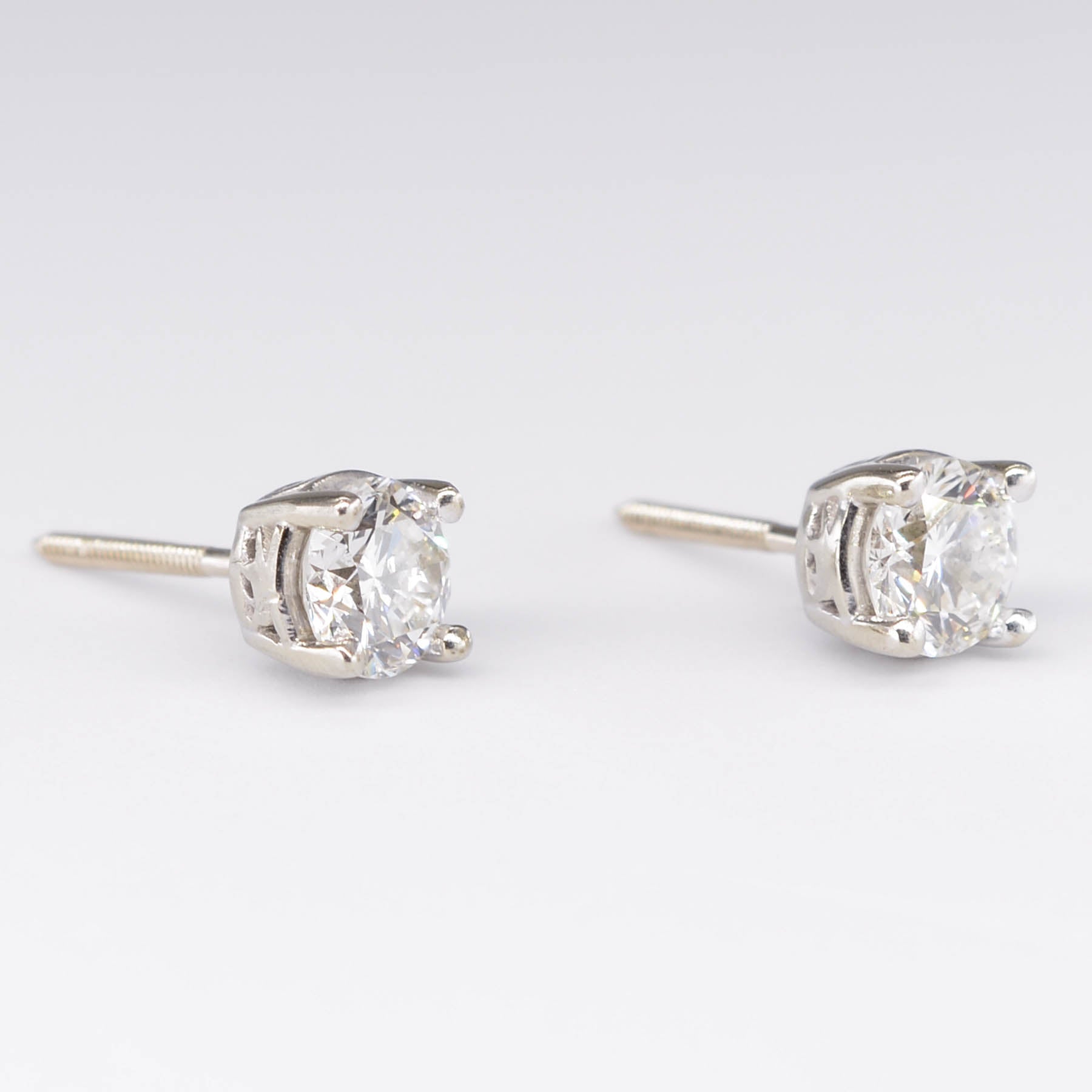 Screw Back Diamond Stud Earrings | 1.40ctw |