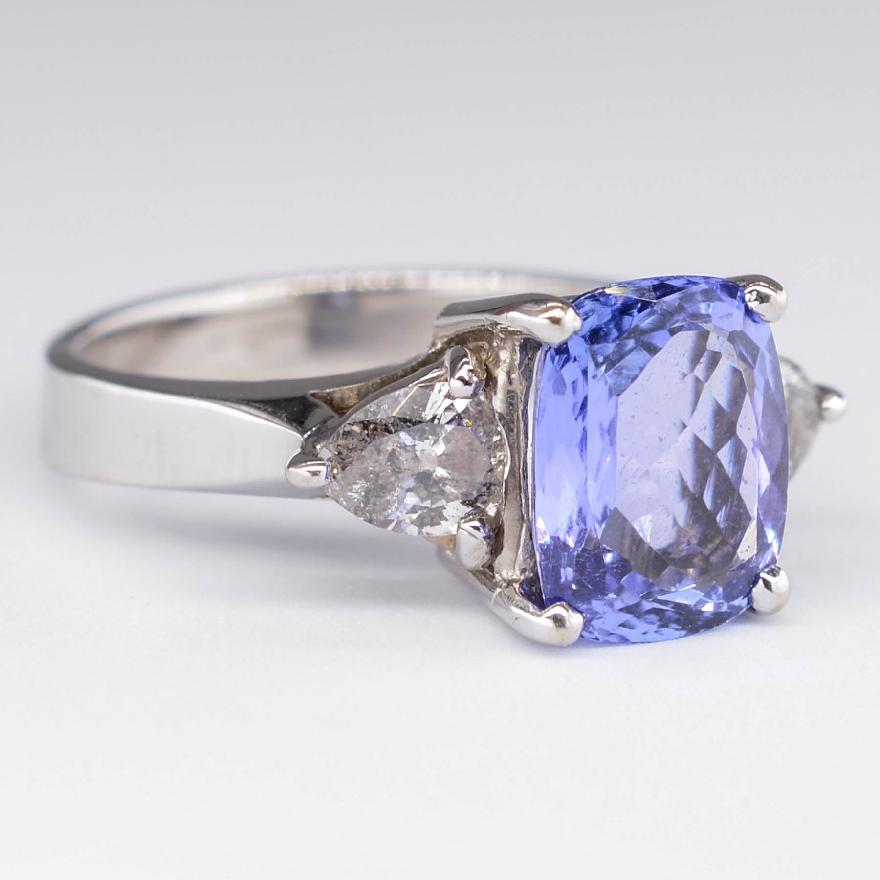 Tanzanite and Diamond Three Stone Ring | 0.40ctw | SZ 5.25 |