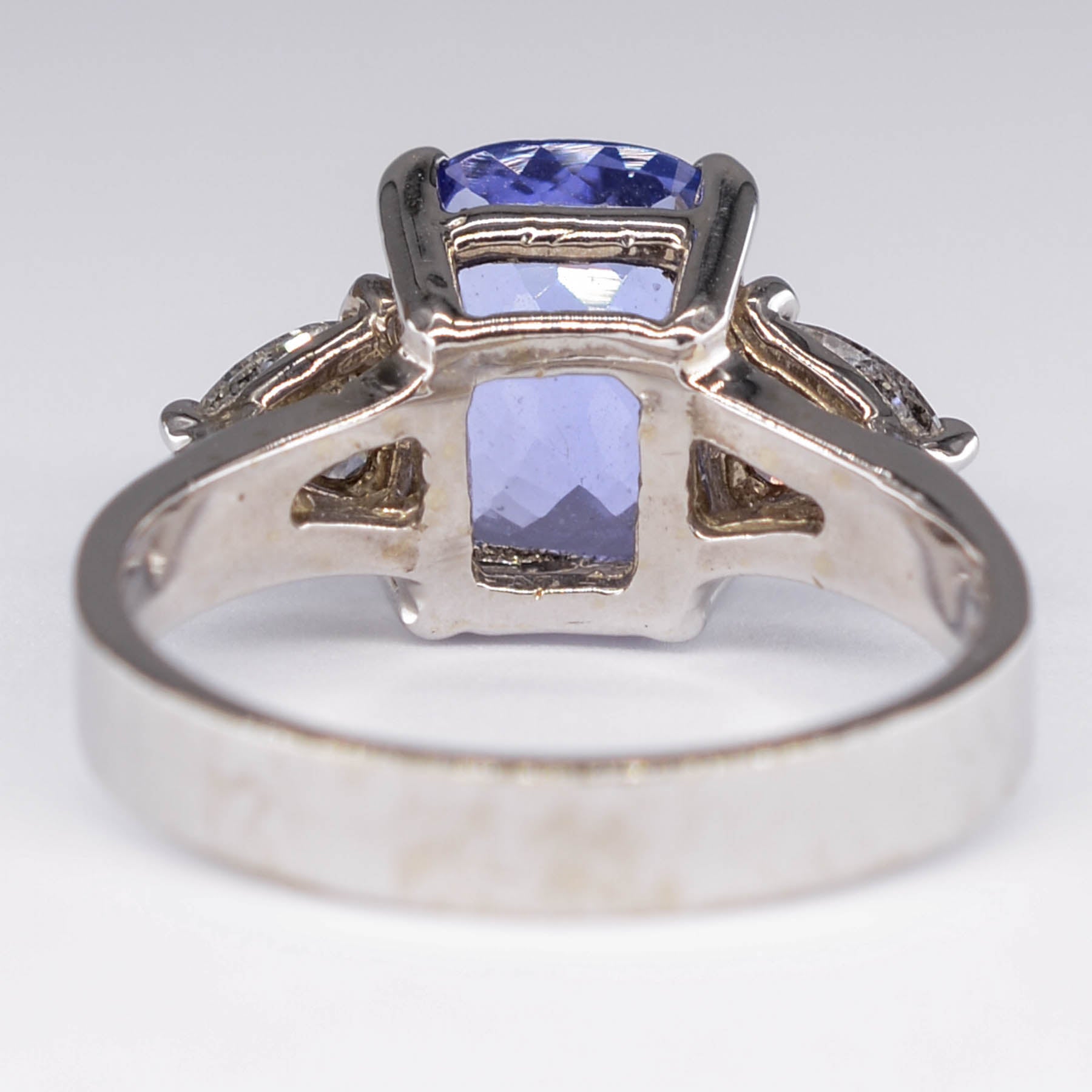 Tanzanite and Diamond Three Stone Ring | 0.40ctw | SZ 5.25 |