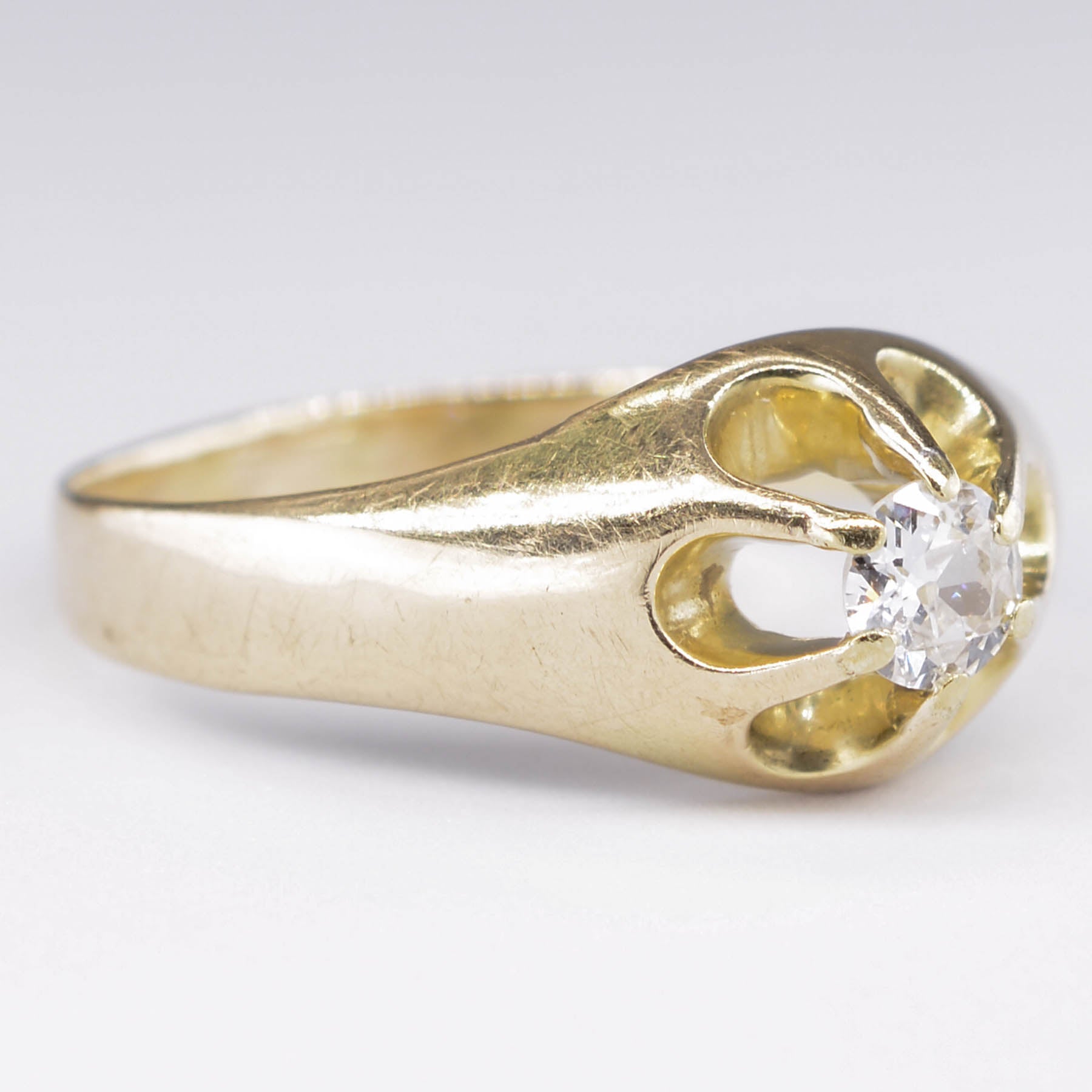 12k Old European Cut Diamond Ring | 0.25ct | SZ 8.5 |