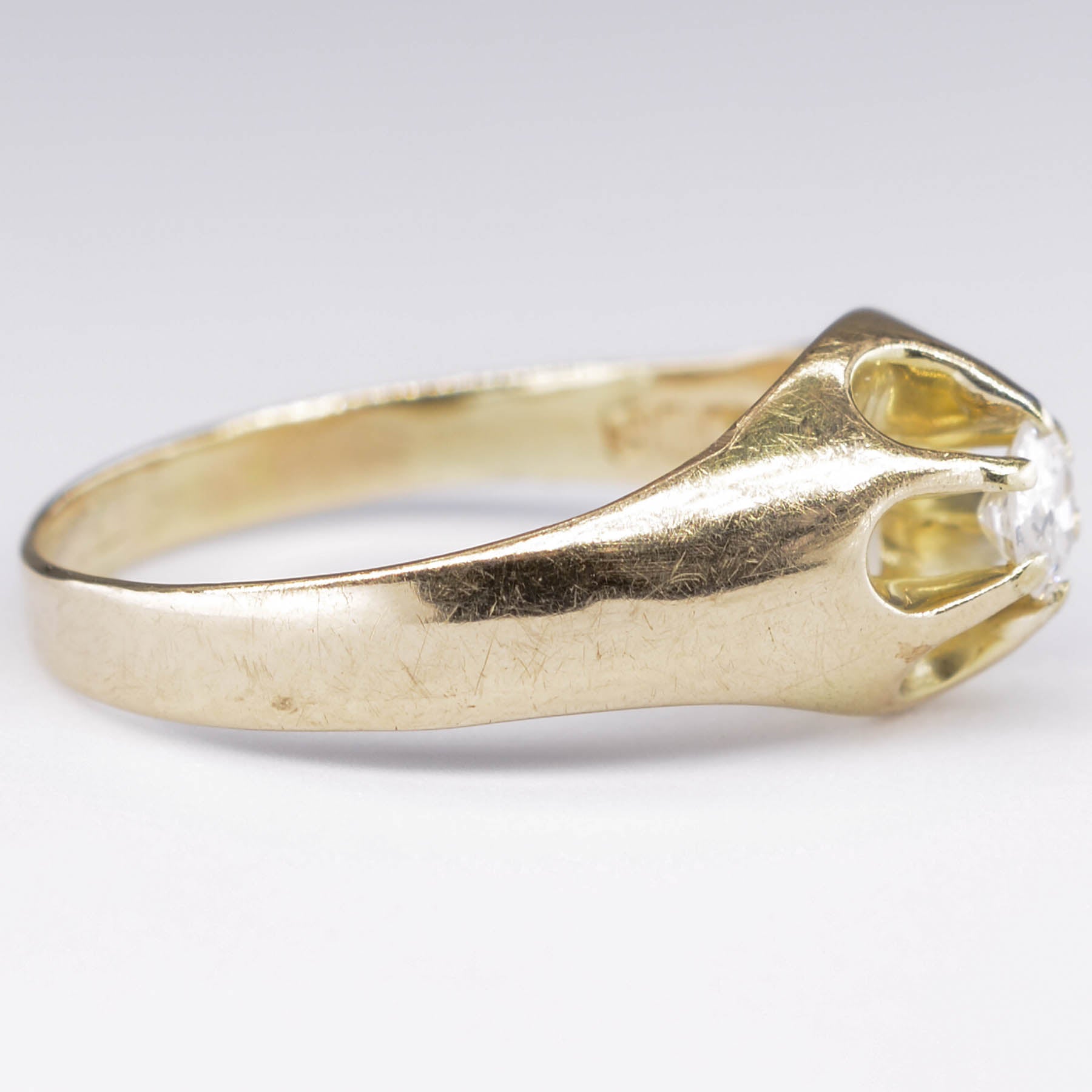12k Old European Cut Diamond Ring | 0.25ct | SZ 8.5 |