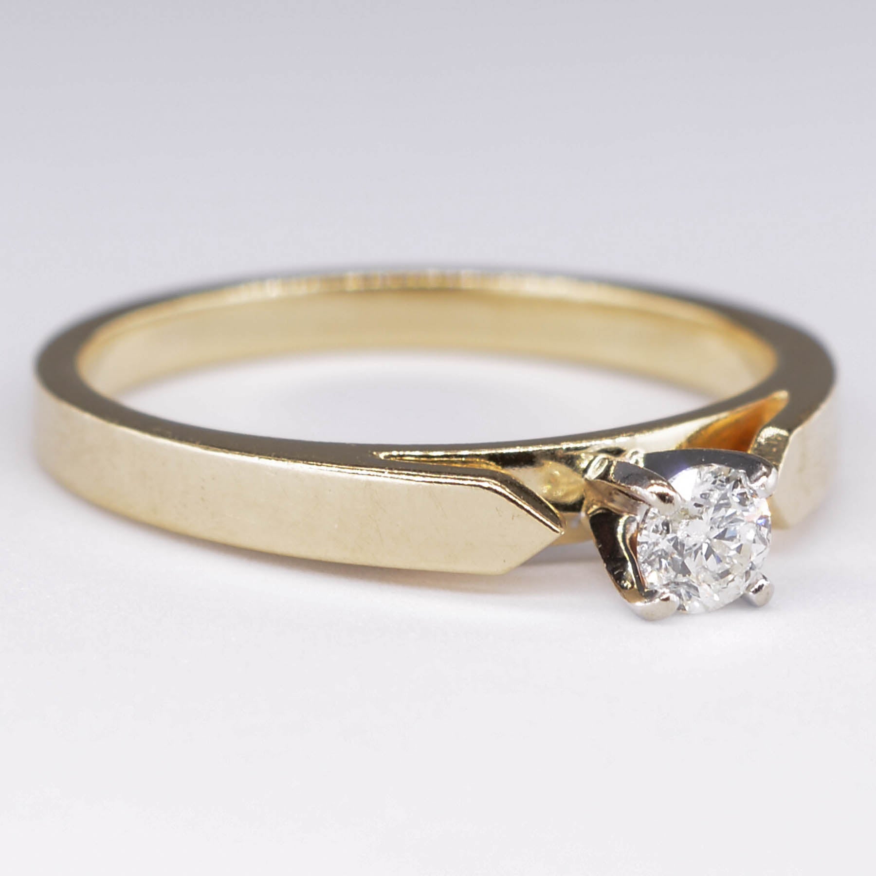 14k Solitaire Diamond Ring | 0.19ct | SZ 6.75 |