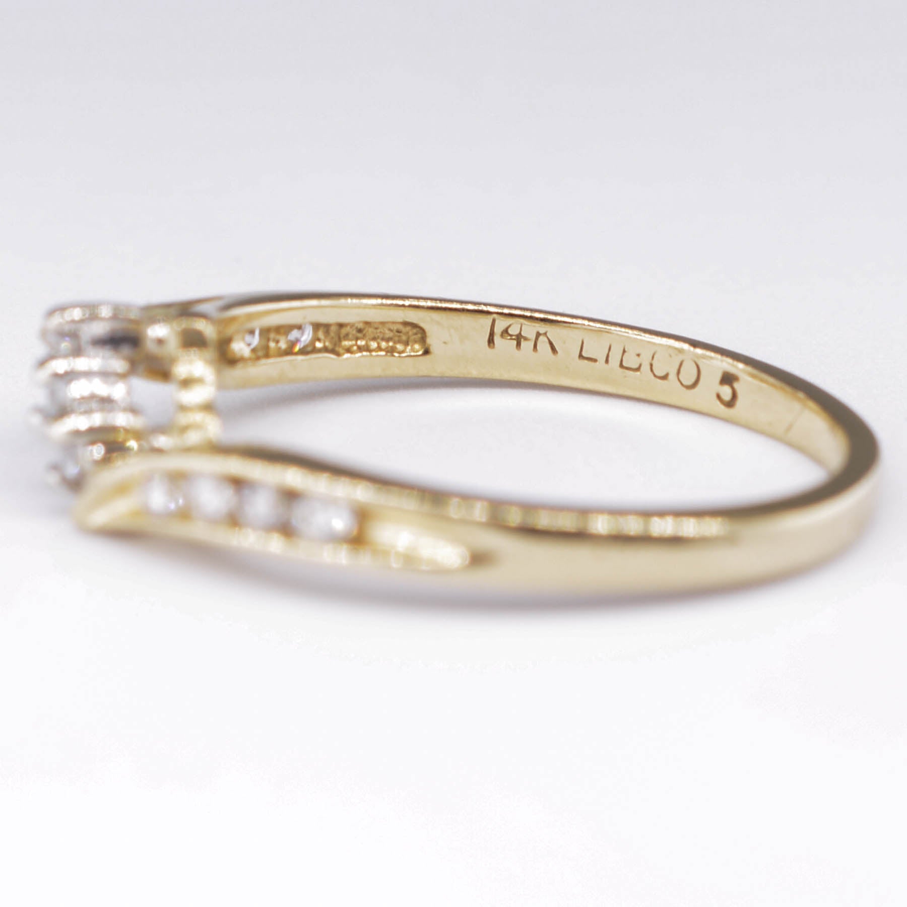 Diamond Bypass Wedding Set | 0.14ct | SZ 4 |