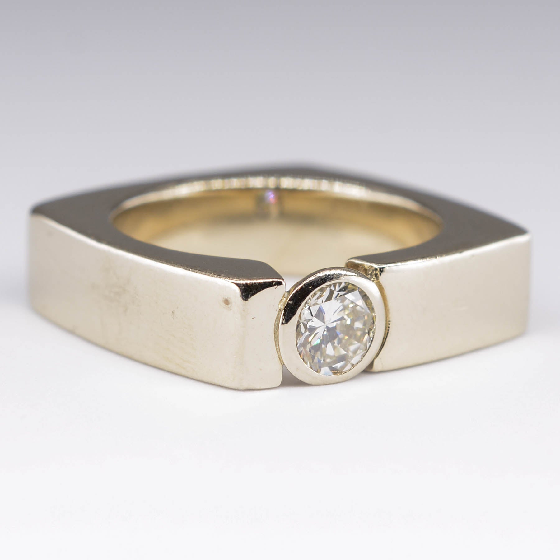 18k Square Diamond Ring | 0.48ct | SZ 6.25 |