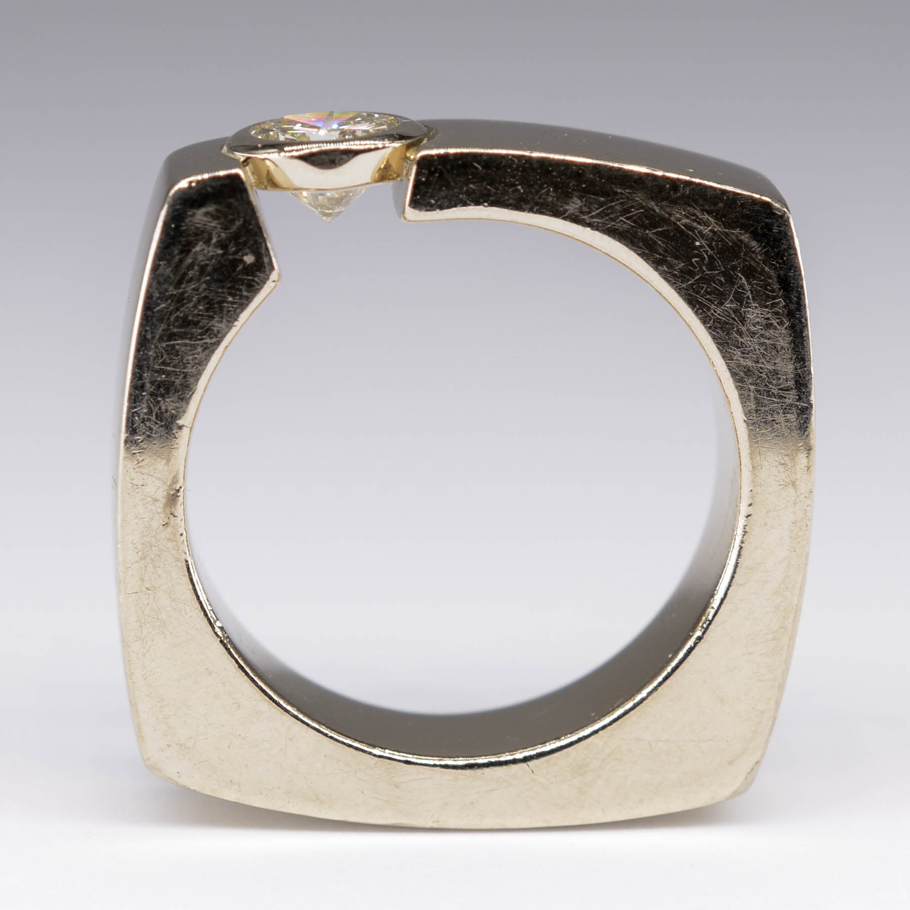 18k Square Diamond Ring | 0.48ct | SZ 6.25 |