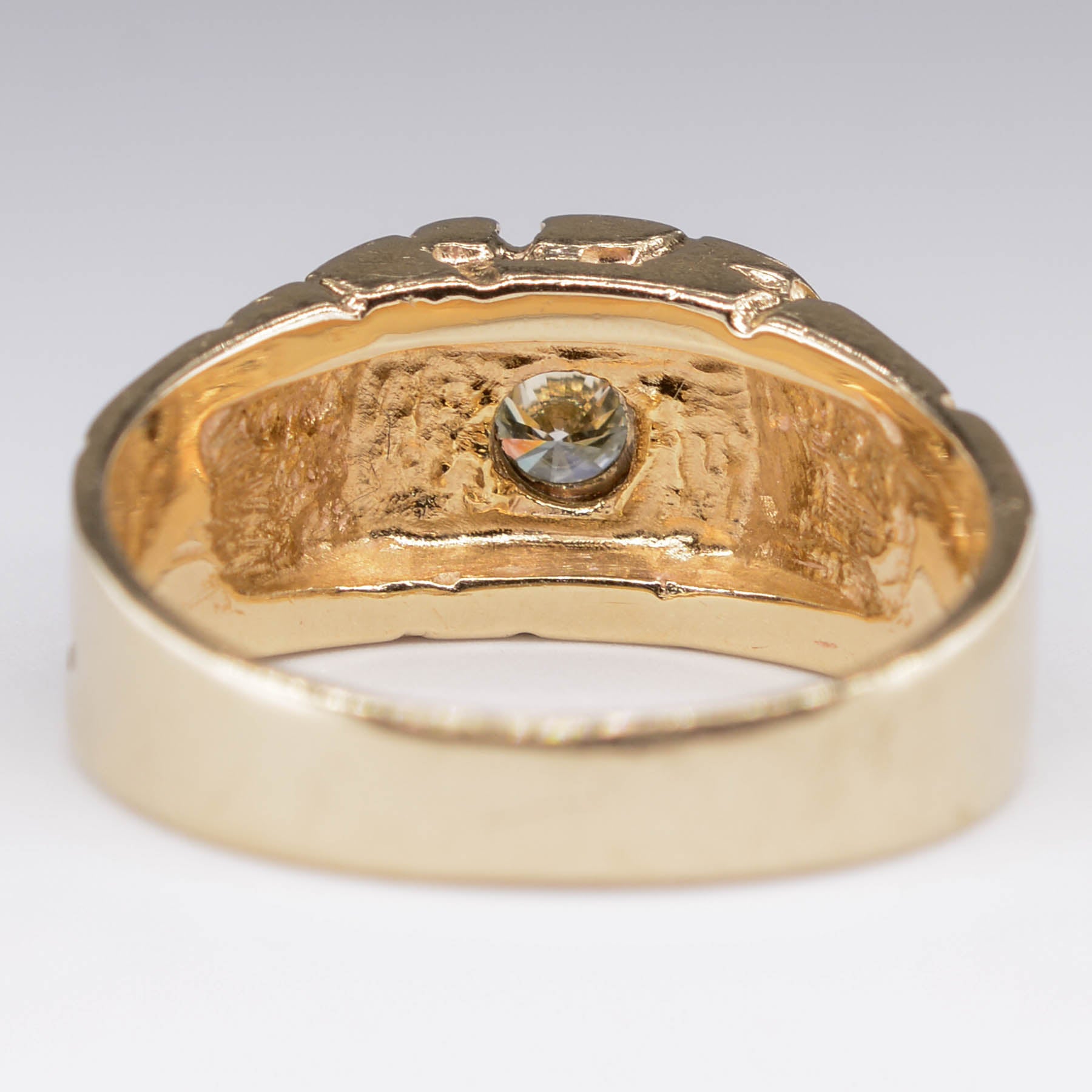 14k Textured Diamond Ring | 0.26ct | SZ 9.75 |