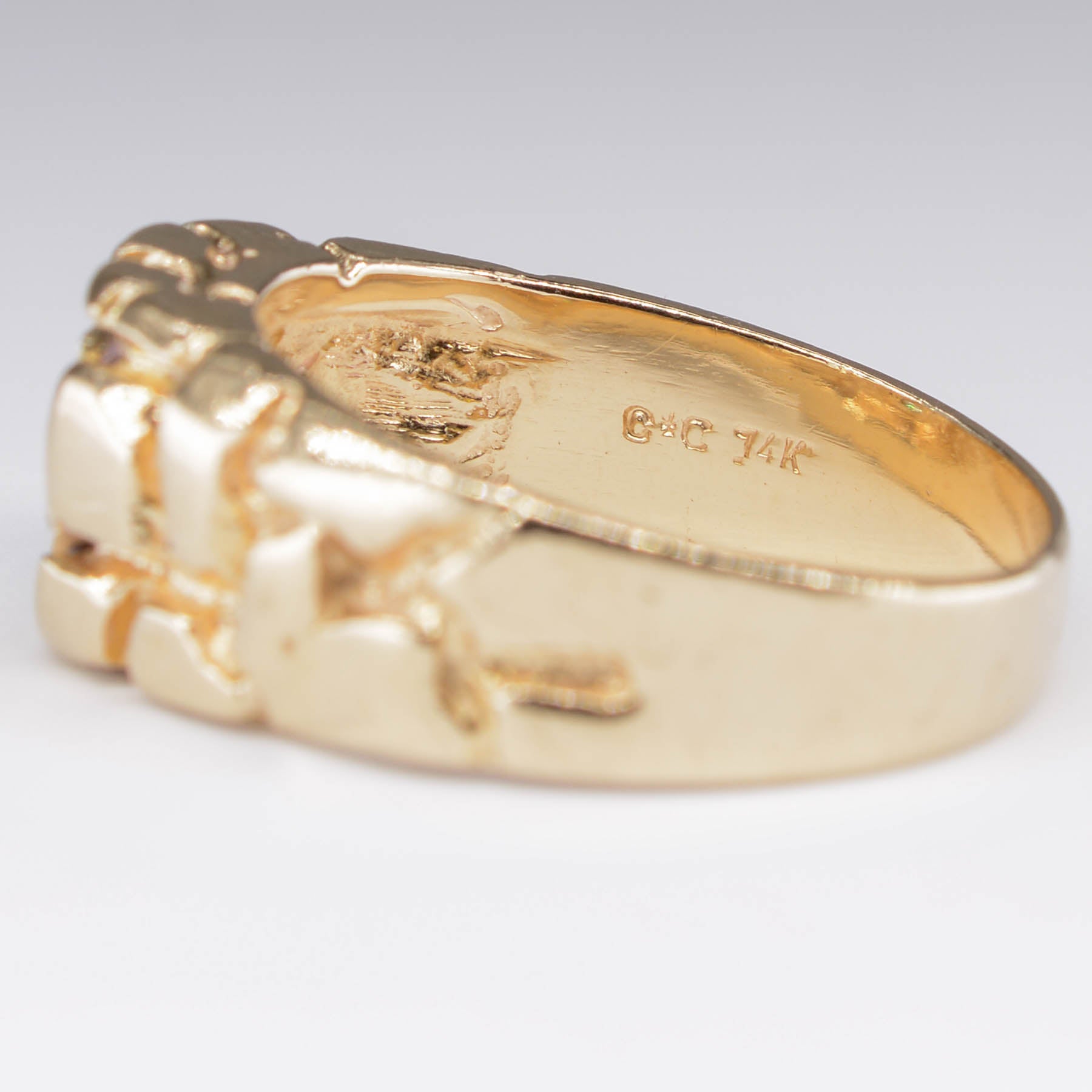 14k Textured Diamond Ring | 0.26ct | SZ 9.75 |