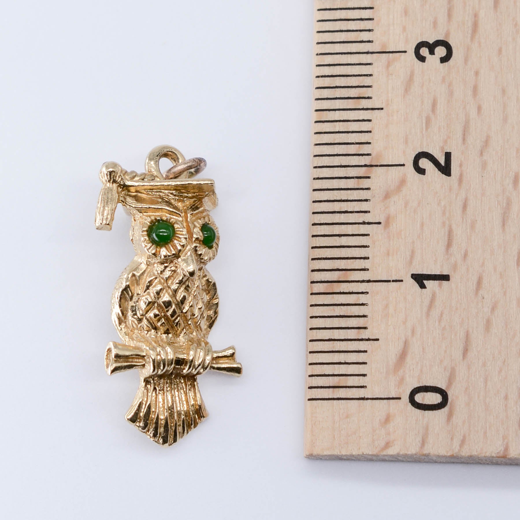 14k Graduation Owl Charm