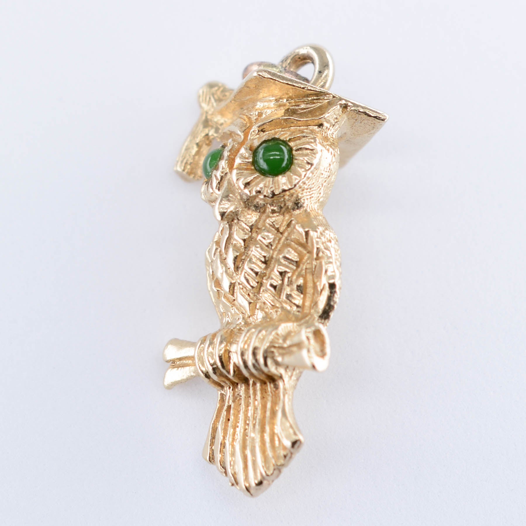 14k Graduation Owl Charm