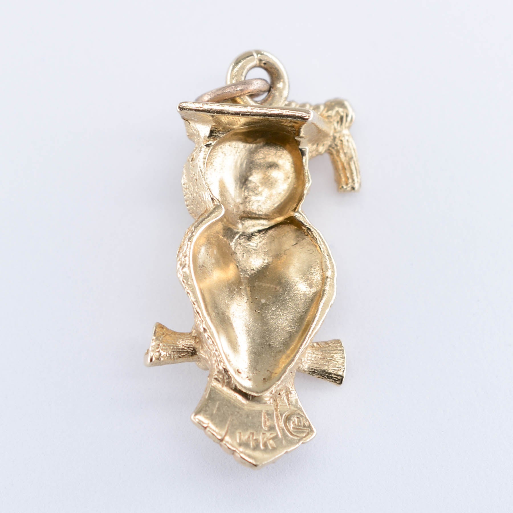 14k Graduation Owl Charm