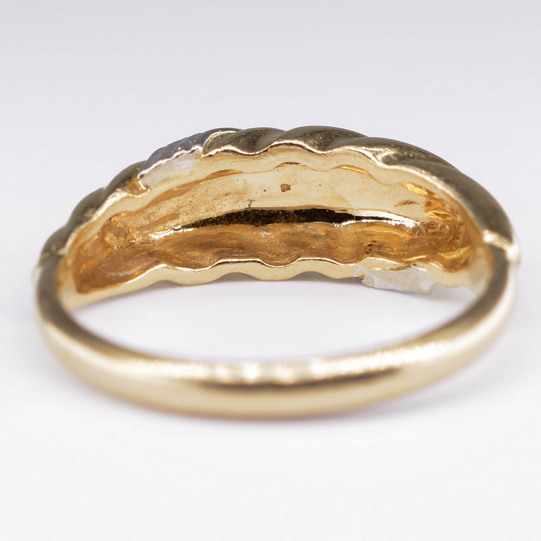 Diamond Rope Carved 14k Ring | 0.05ct | SZ 6.75 |