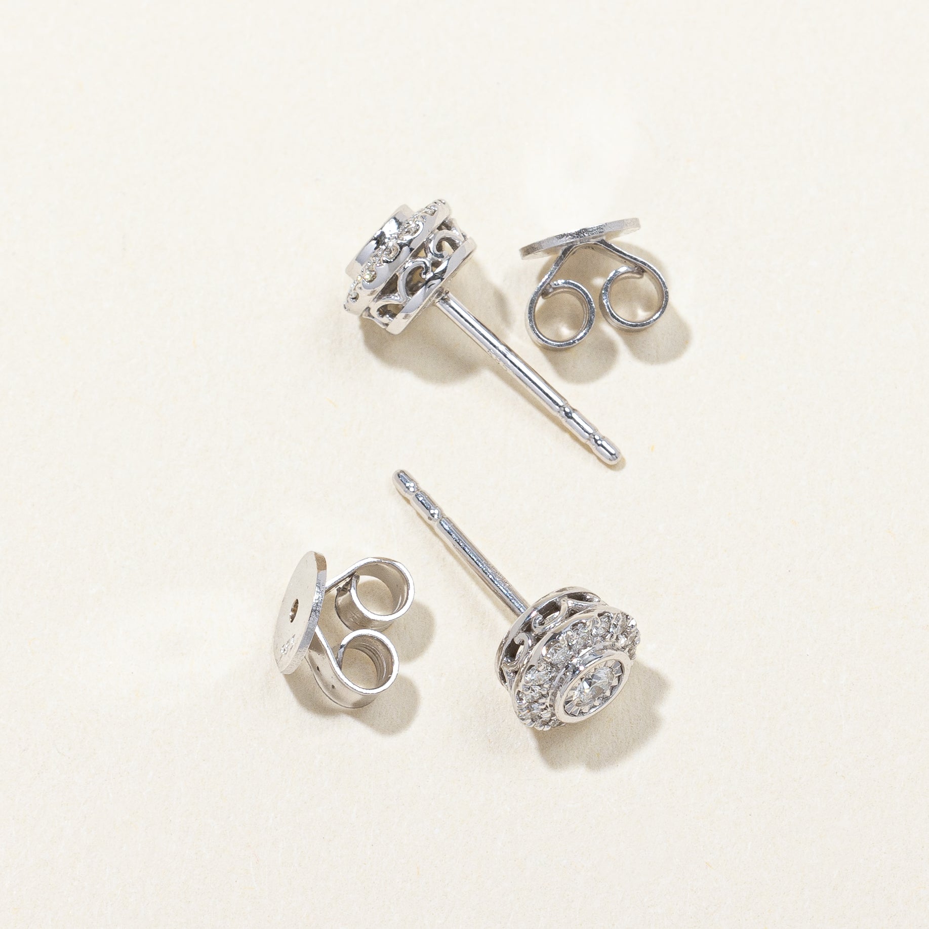 Boucles d'oreilles puces en diamant | 0,22 ct |