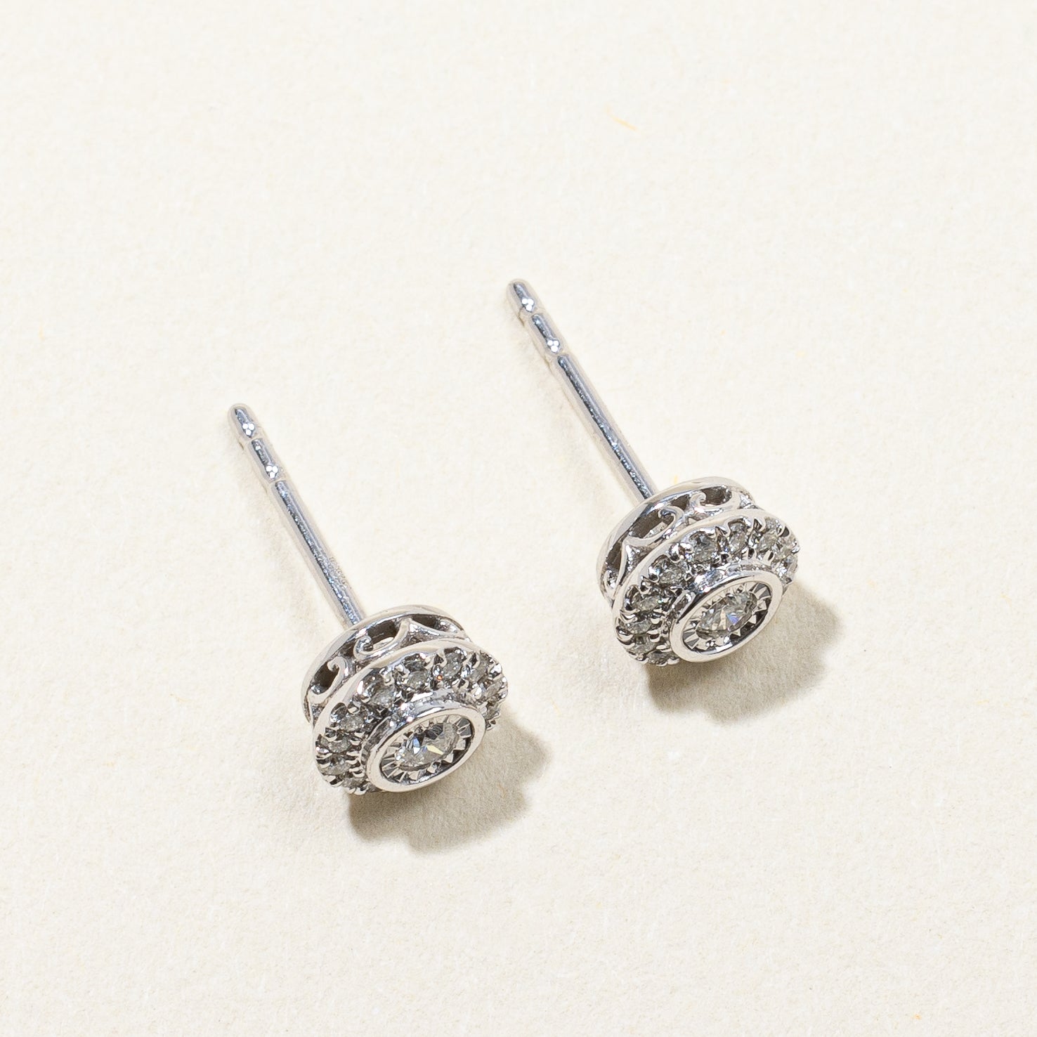 Boucles d'oreilles puces en diamant | 0,22 ct |