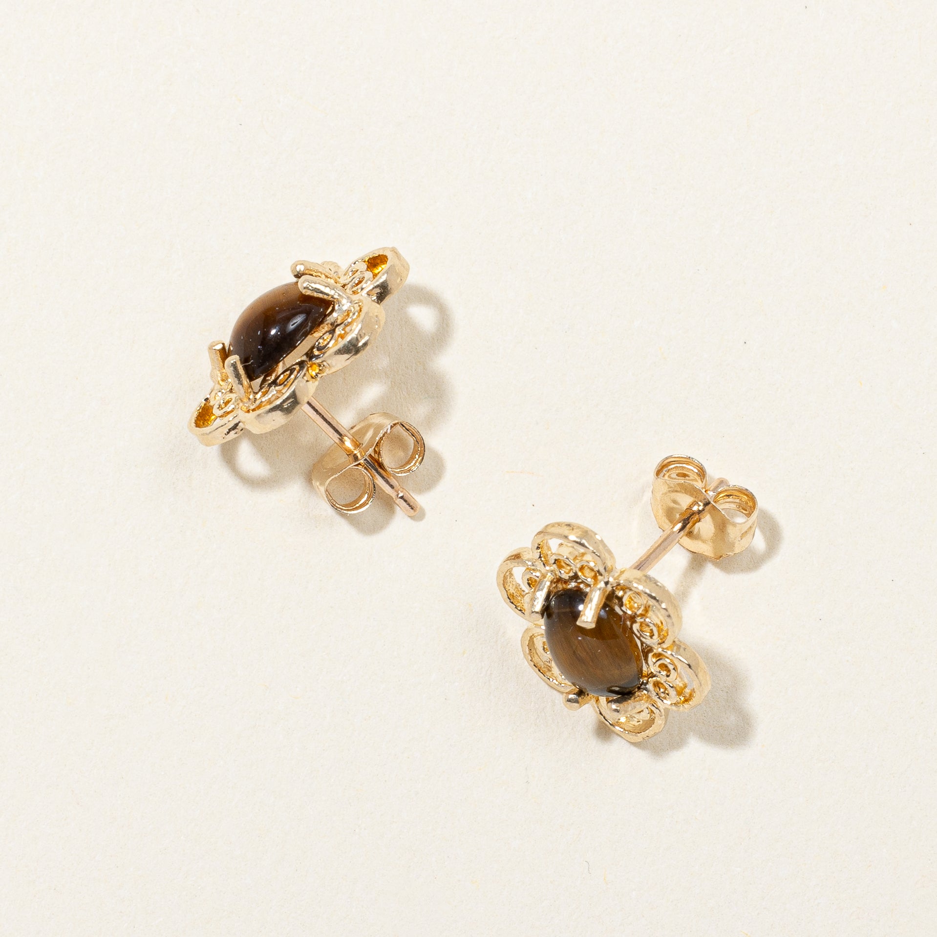 Tiger's Eye Stud Earrings | 0.80ctw |