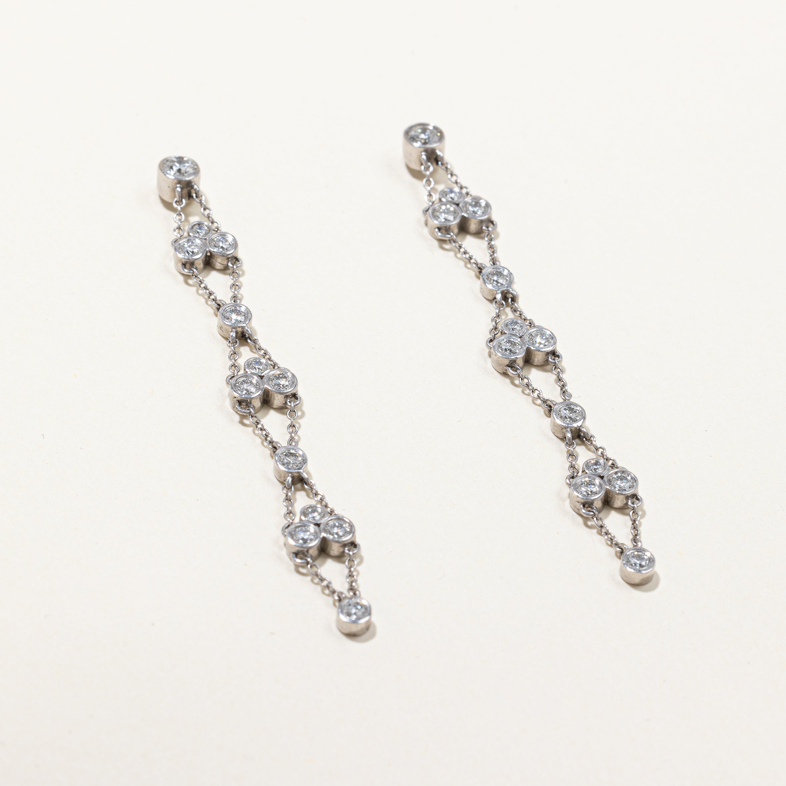 Boucles d'oreilles pendantes en diamants | 1,10 ct |