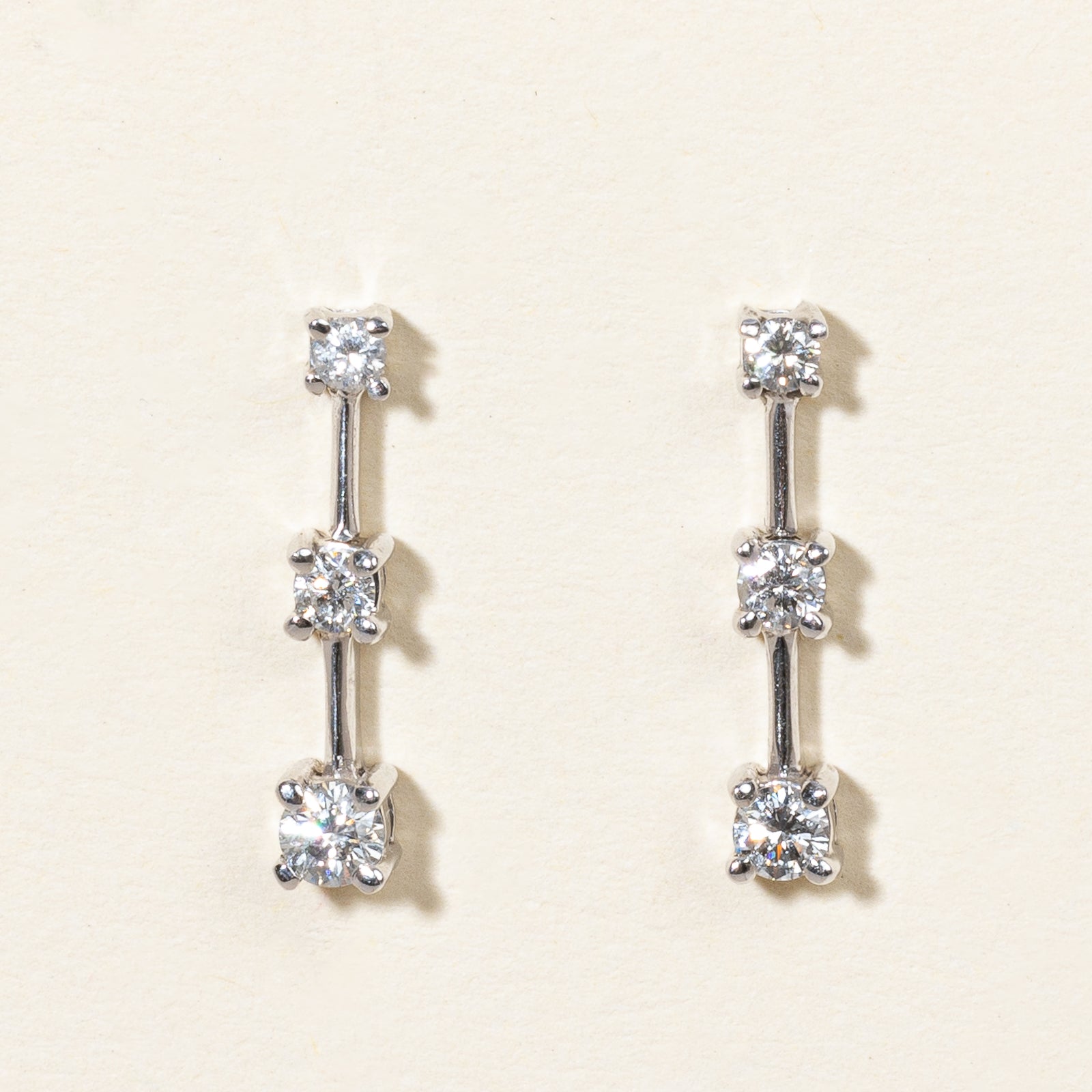 Diamond Column Earrings | 0.36ctw |