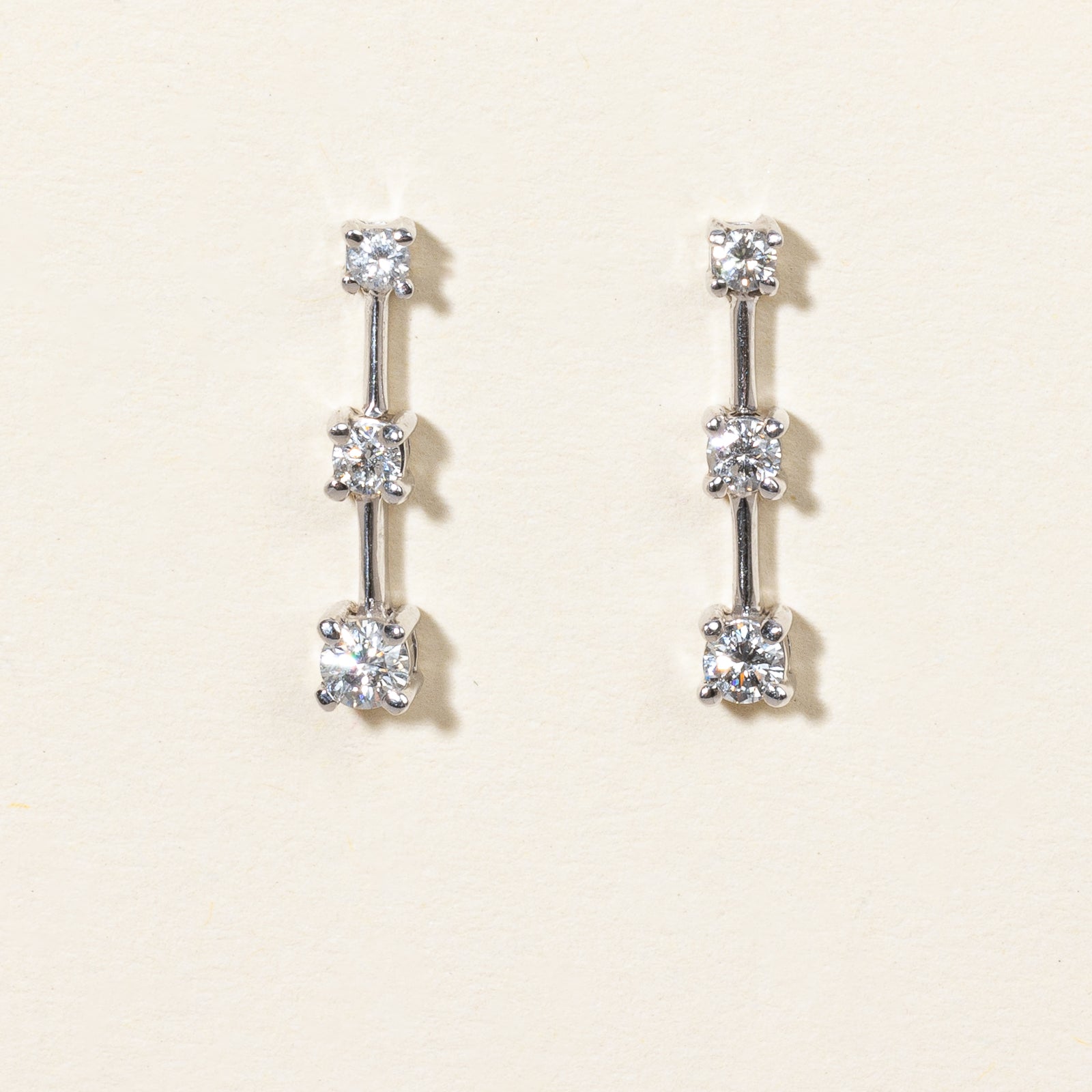 Diamond Column Earrings | 0.36ctw |
