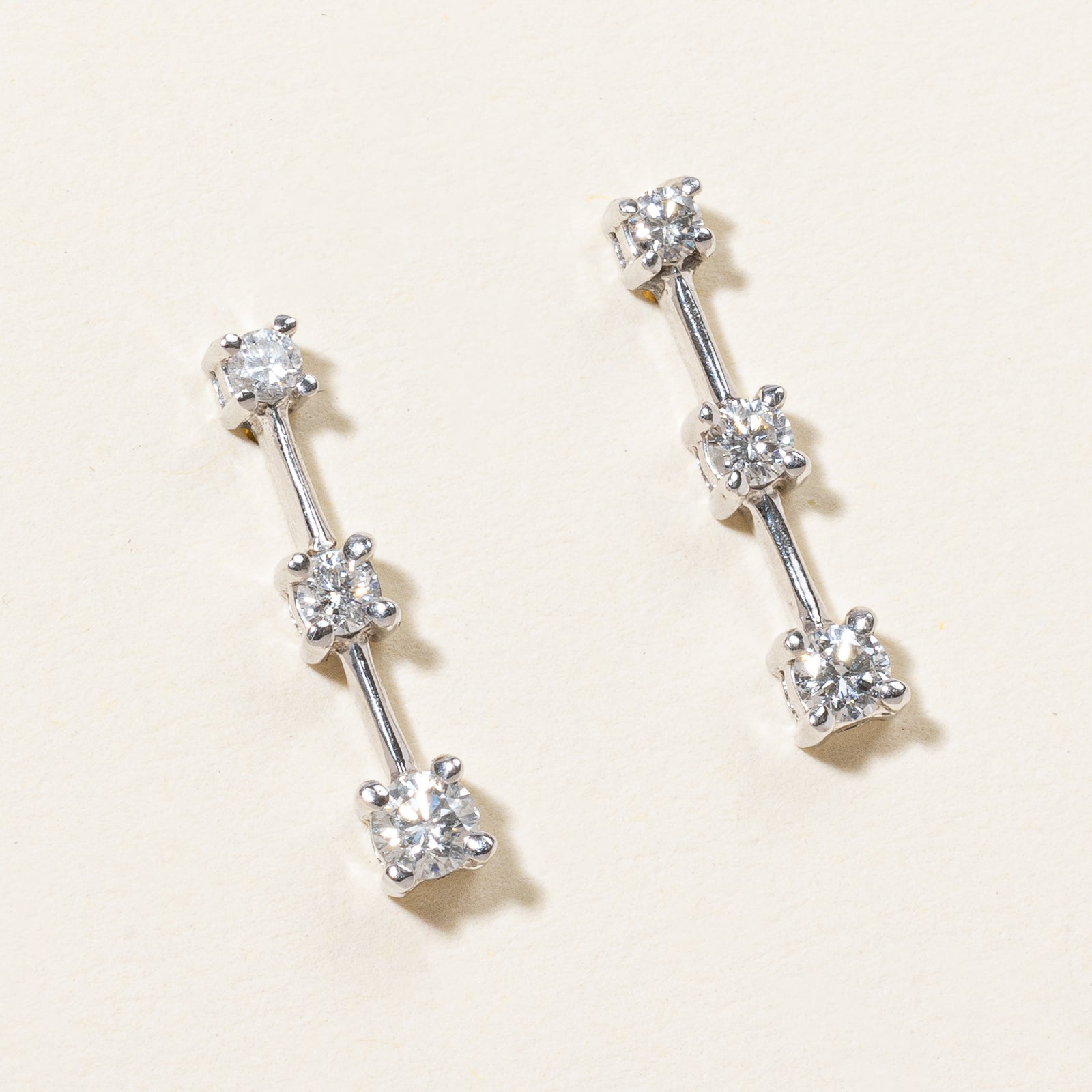 Diamond Column Earrings | 0.36ctw |