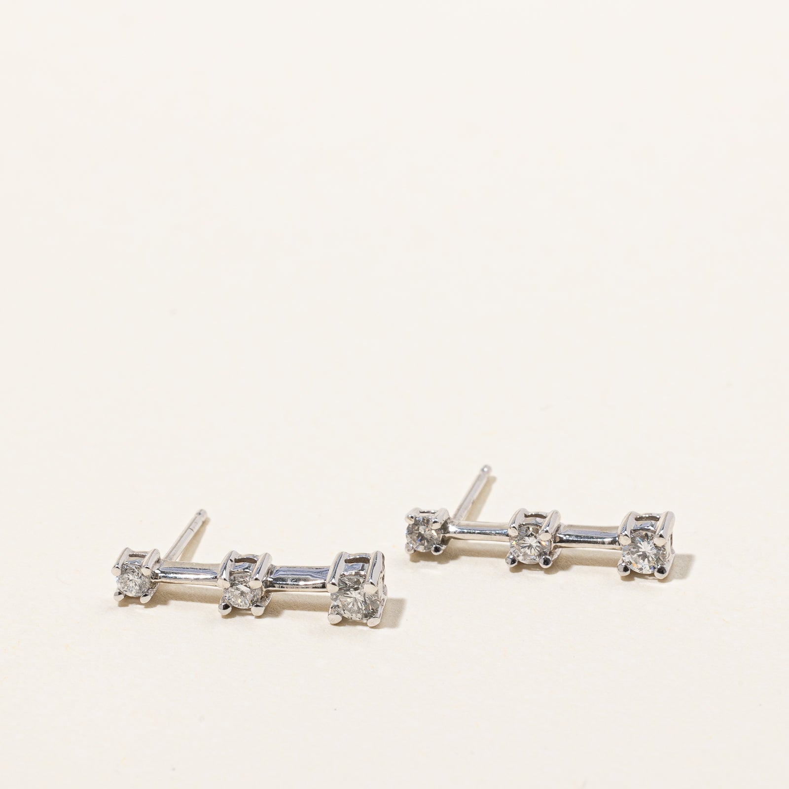Diamond Column Earrings | 0.36ctw |