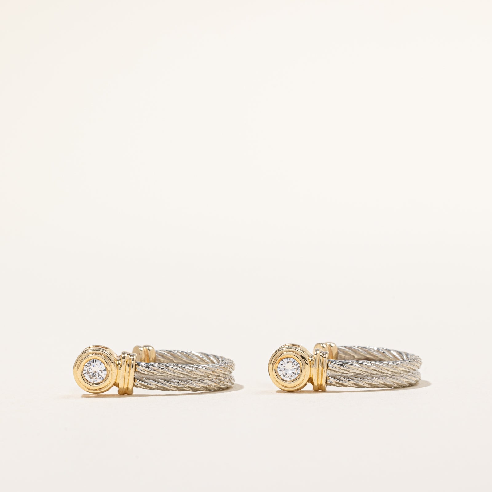 Bezel Set Diamond Earrings | 0.19ctw |