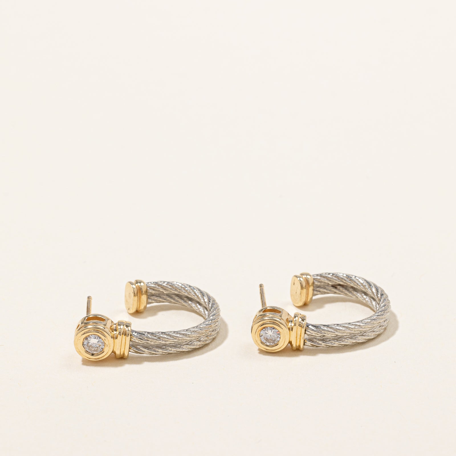 Bezel Set Diamond Earrings | 0.19ctw |