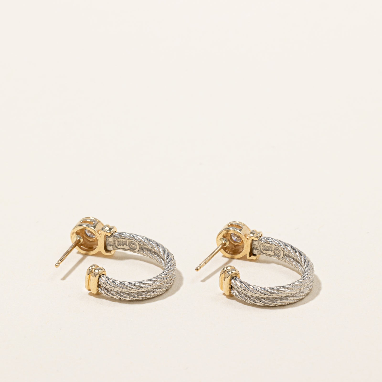 Bezel Set Diamond Earrings | 0.19ctw |