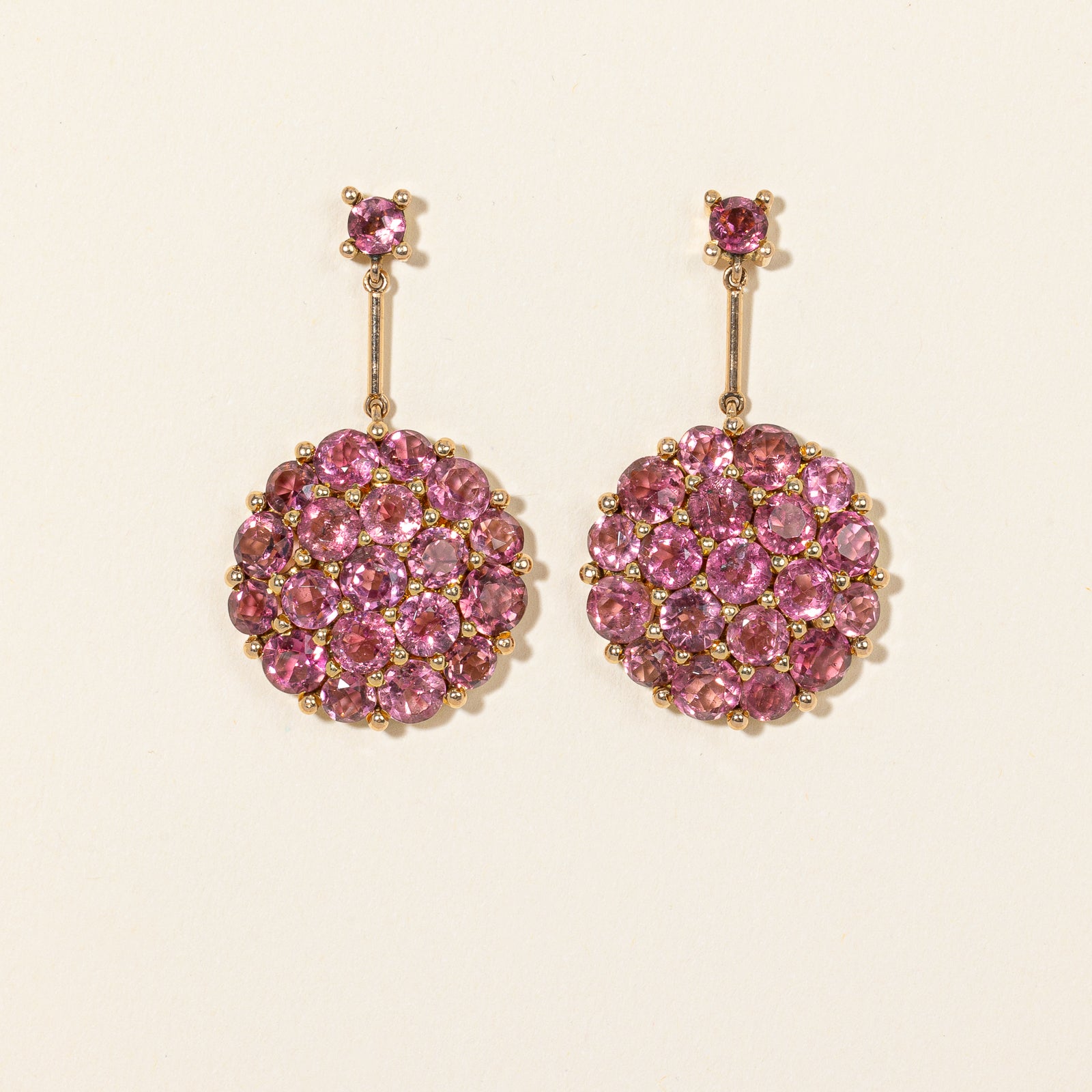 Boucles d'oreilles pendantes en tourmaline rose | 20,00 ct |