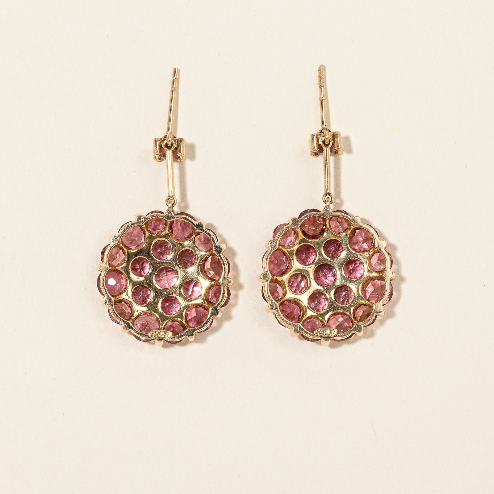 Boucles d'oreilles pendantes en tourmaline rose | 20,00 ct |