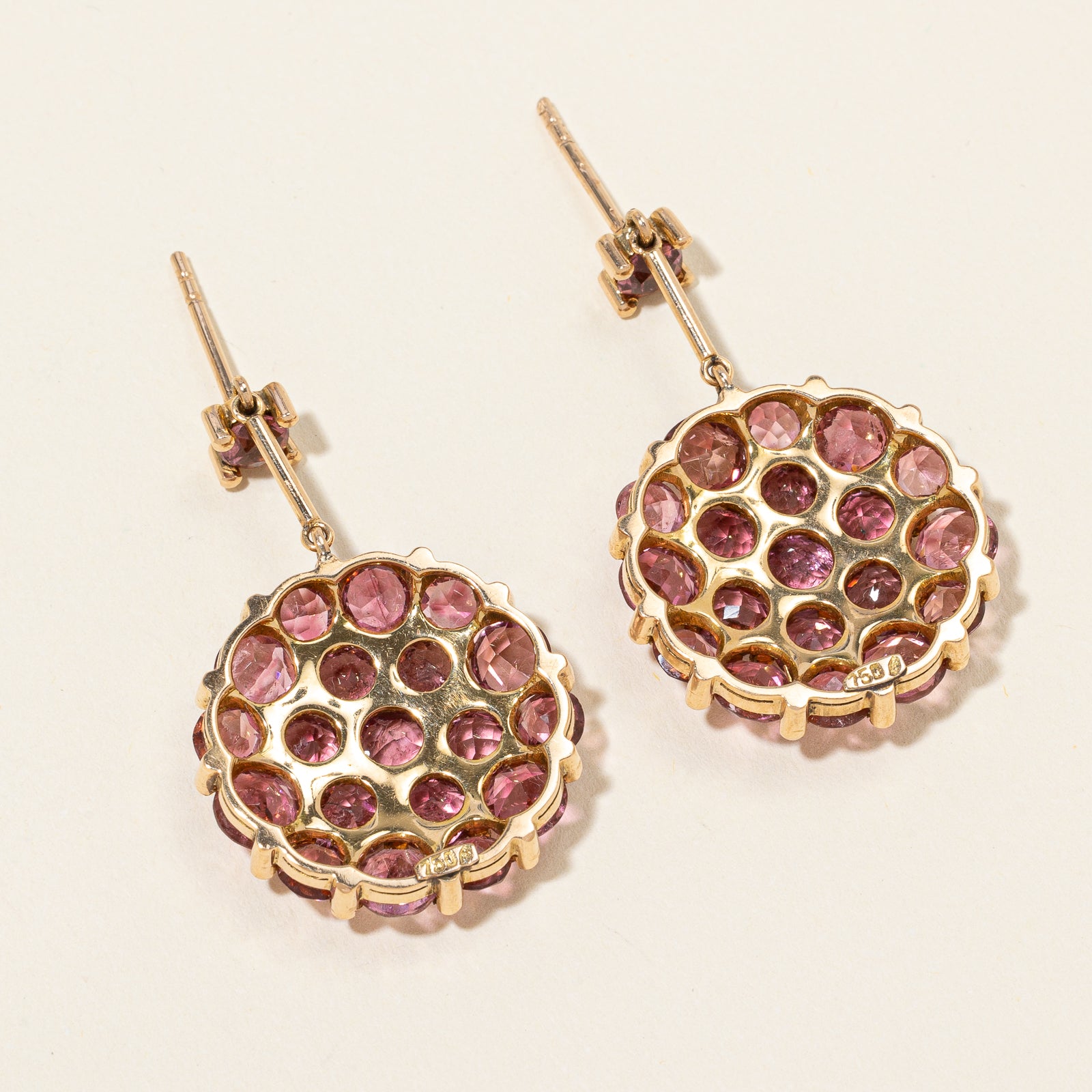 Boucles d'oreilles pendantes en tourmaline rose | 20,00 ct |