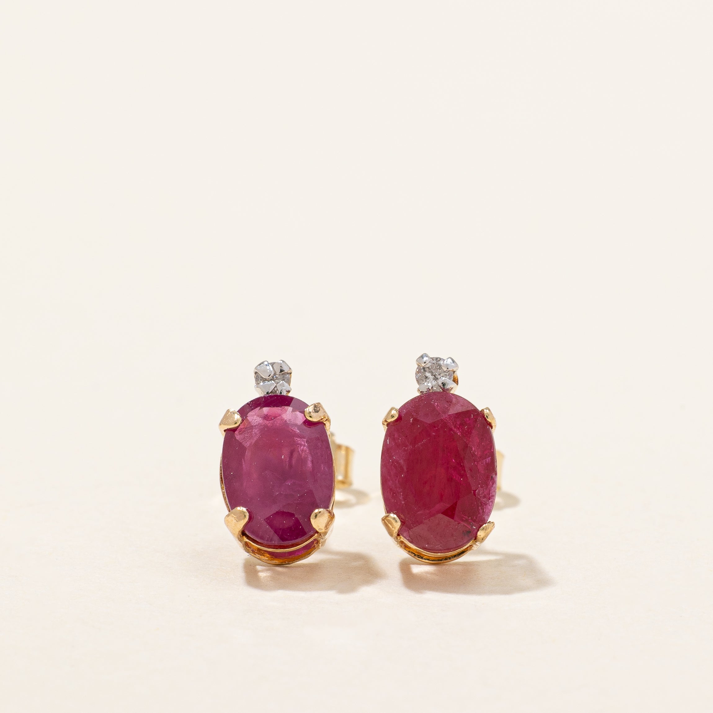 Ruby & Diamond Stud Earrings | 1.50ctw |