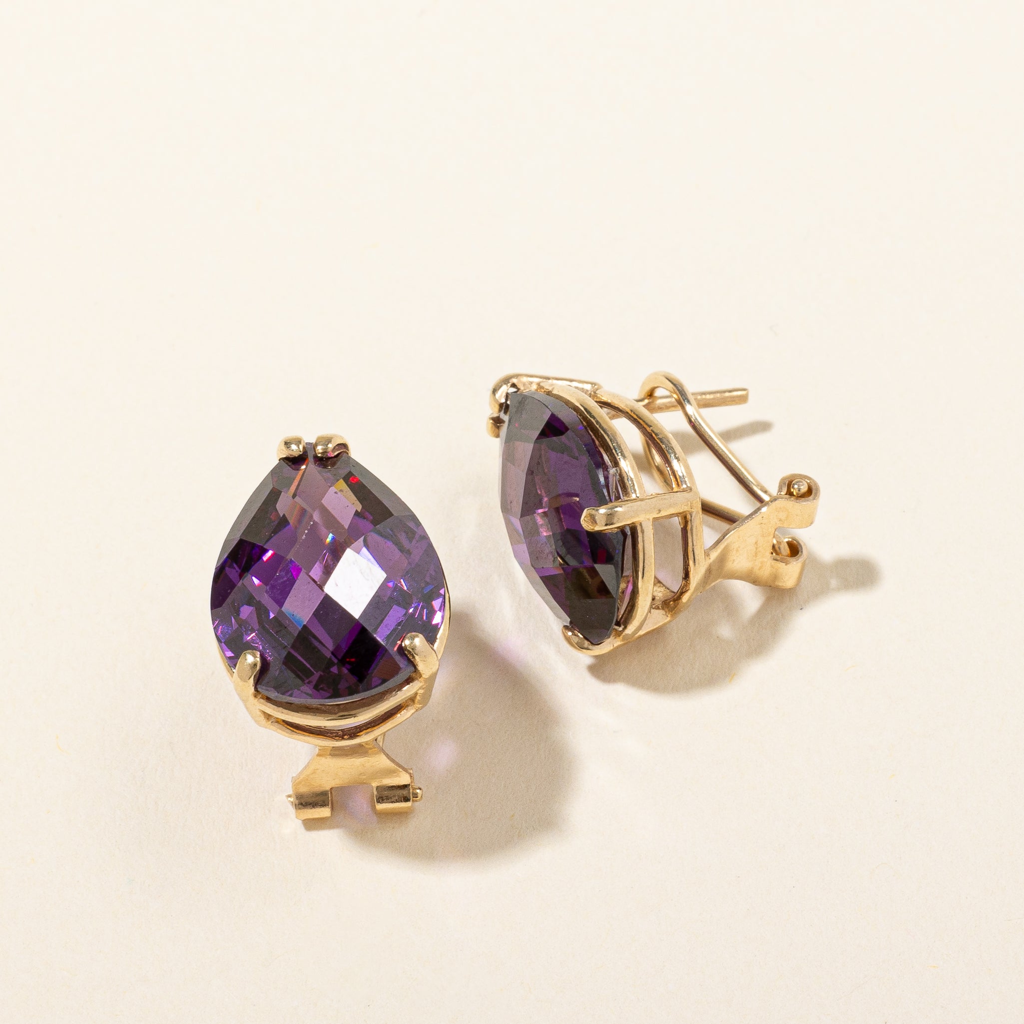 Pear Amethyst Earrings | 11.50ctw |