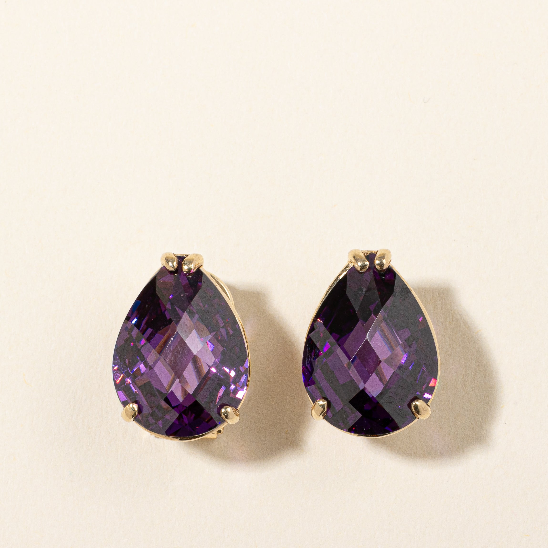 Pear Amethyst Earrings | 11.50ctw |