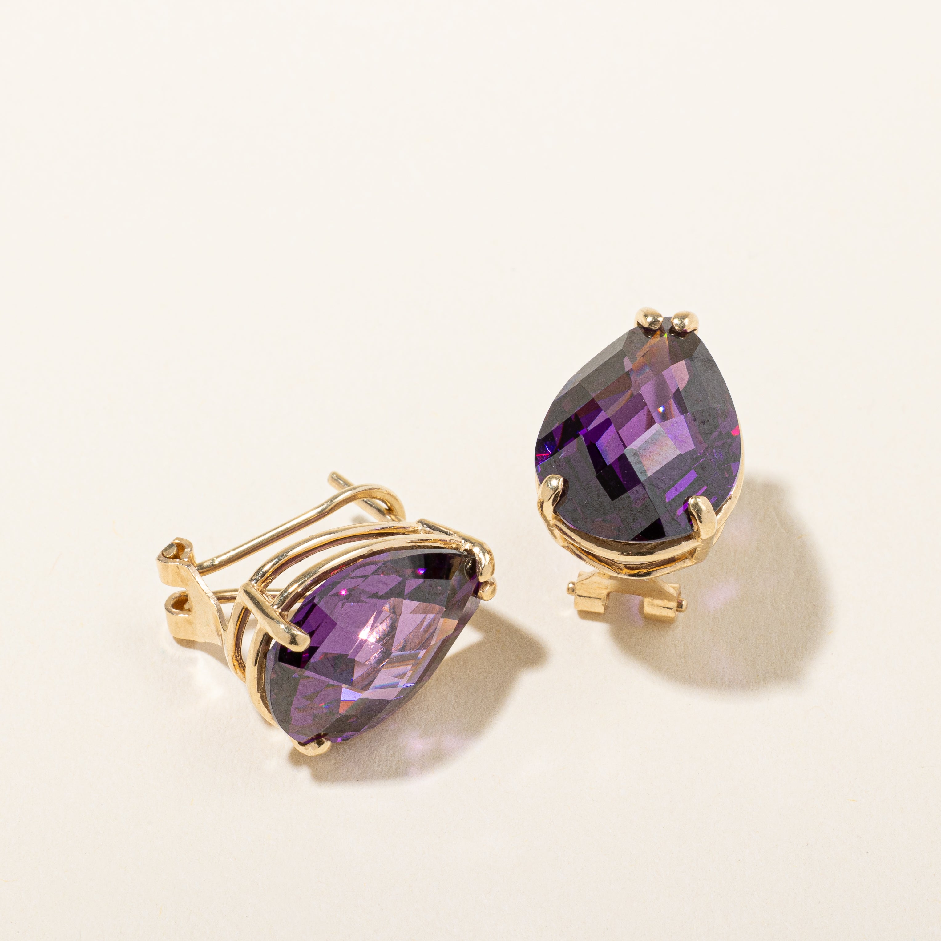 Pear Amethyst Earrings | 11.50ctw |